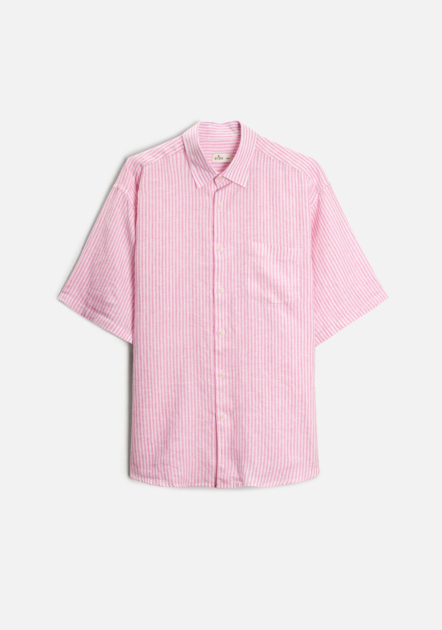 Camisa Lino Harlem Rayas Rosadas - imagen 1