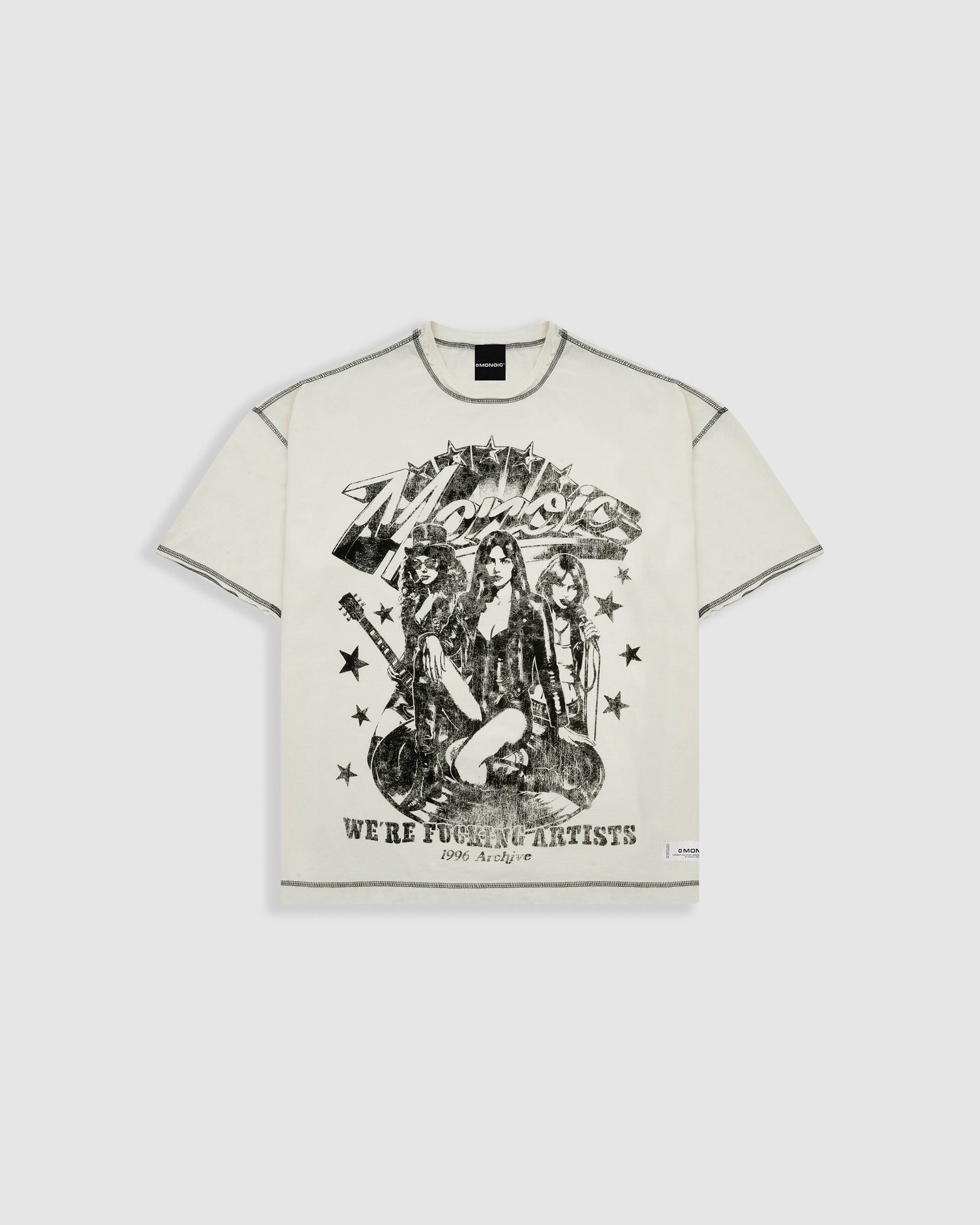 Camiseta Boxy Fit We're Fucking Artists – Off White - imagen 1