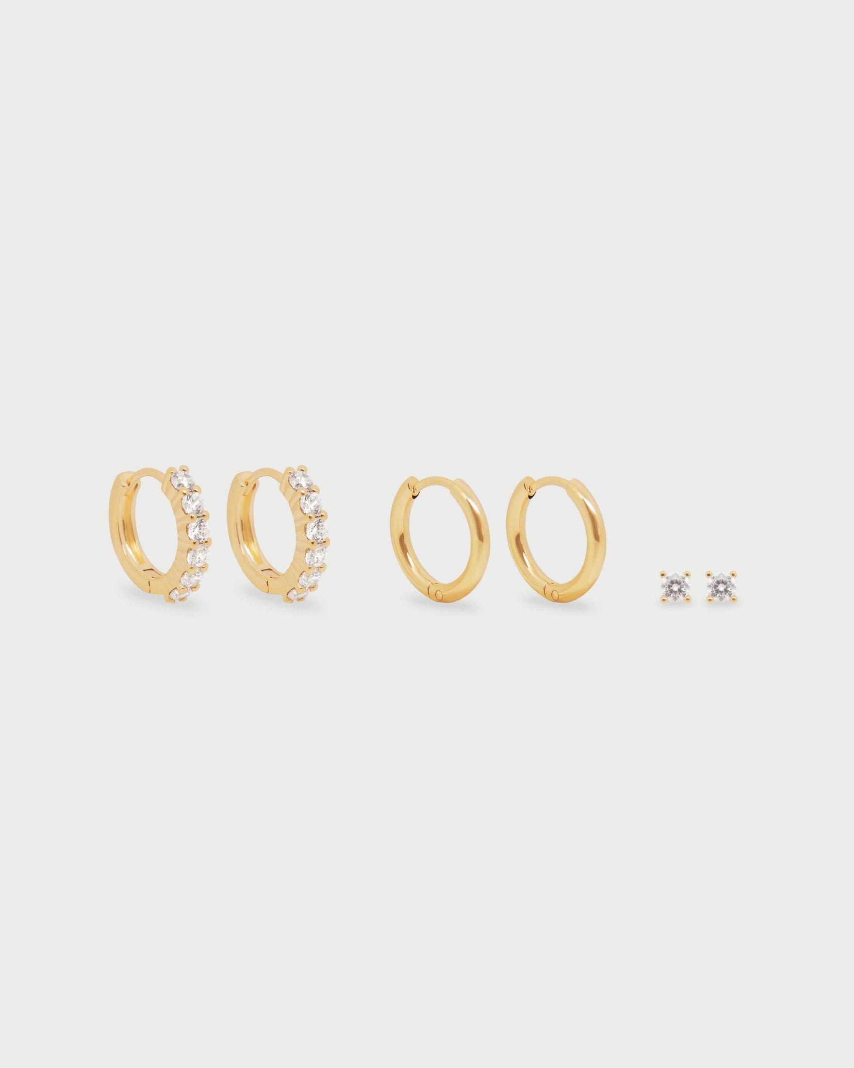 Set X3 Aretes Clásico Brillante - imagen 1