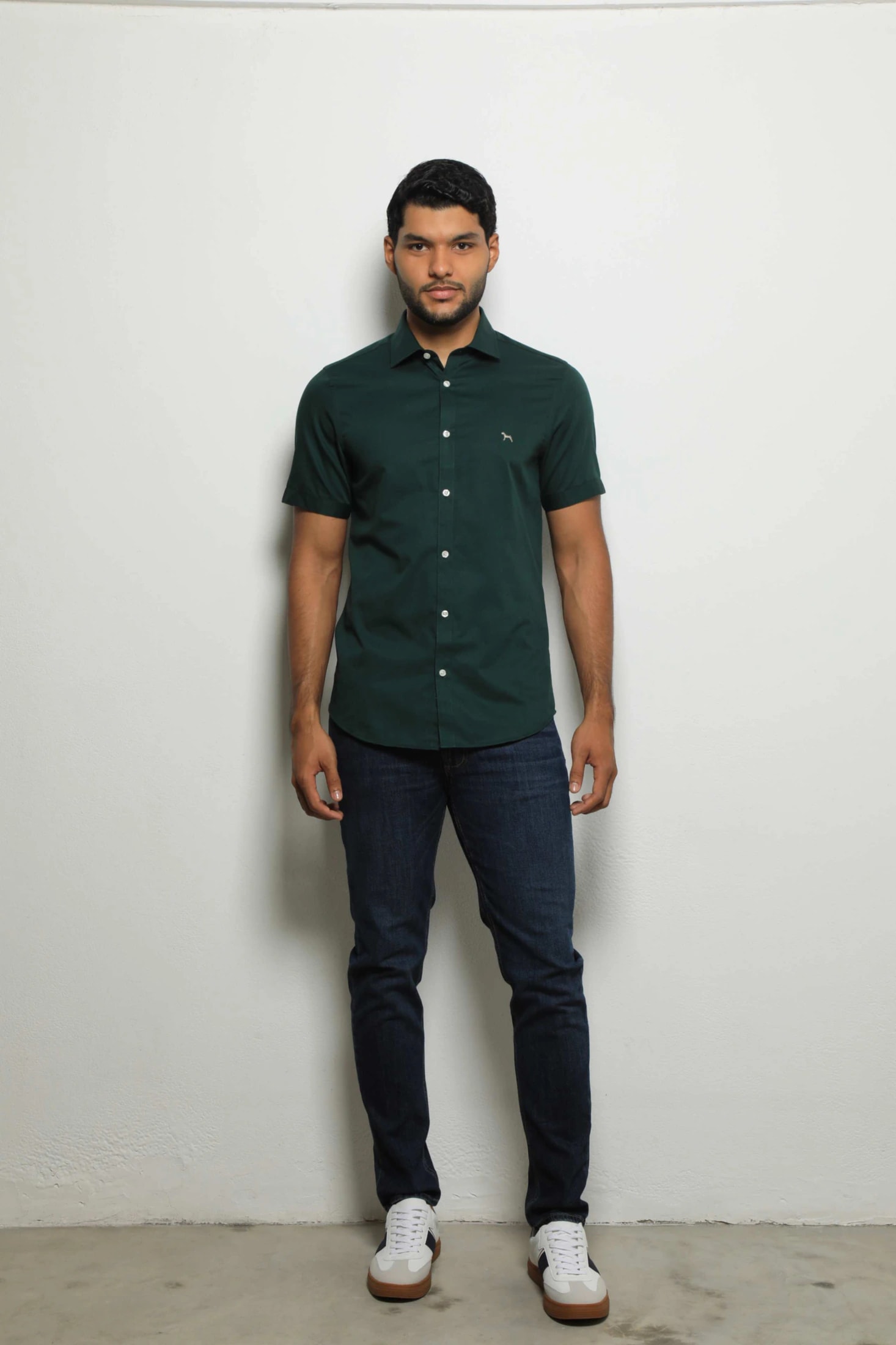 Camisa Manga Corta Verde - imagen 1