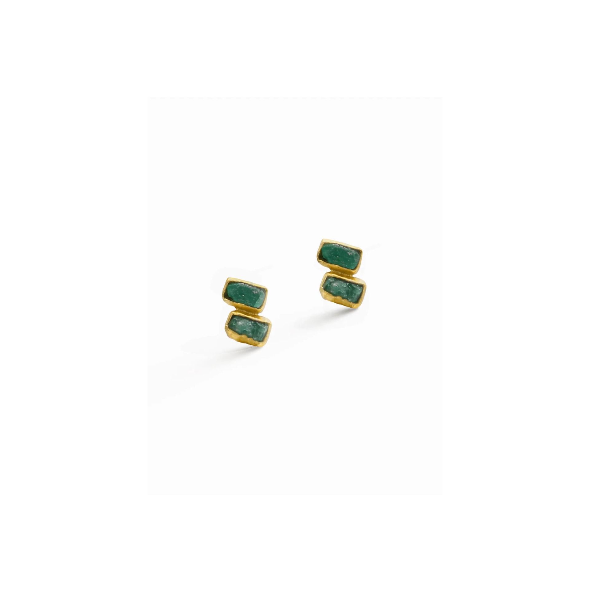 ARETES MAYA 2 PIEDRAS - imagen 1