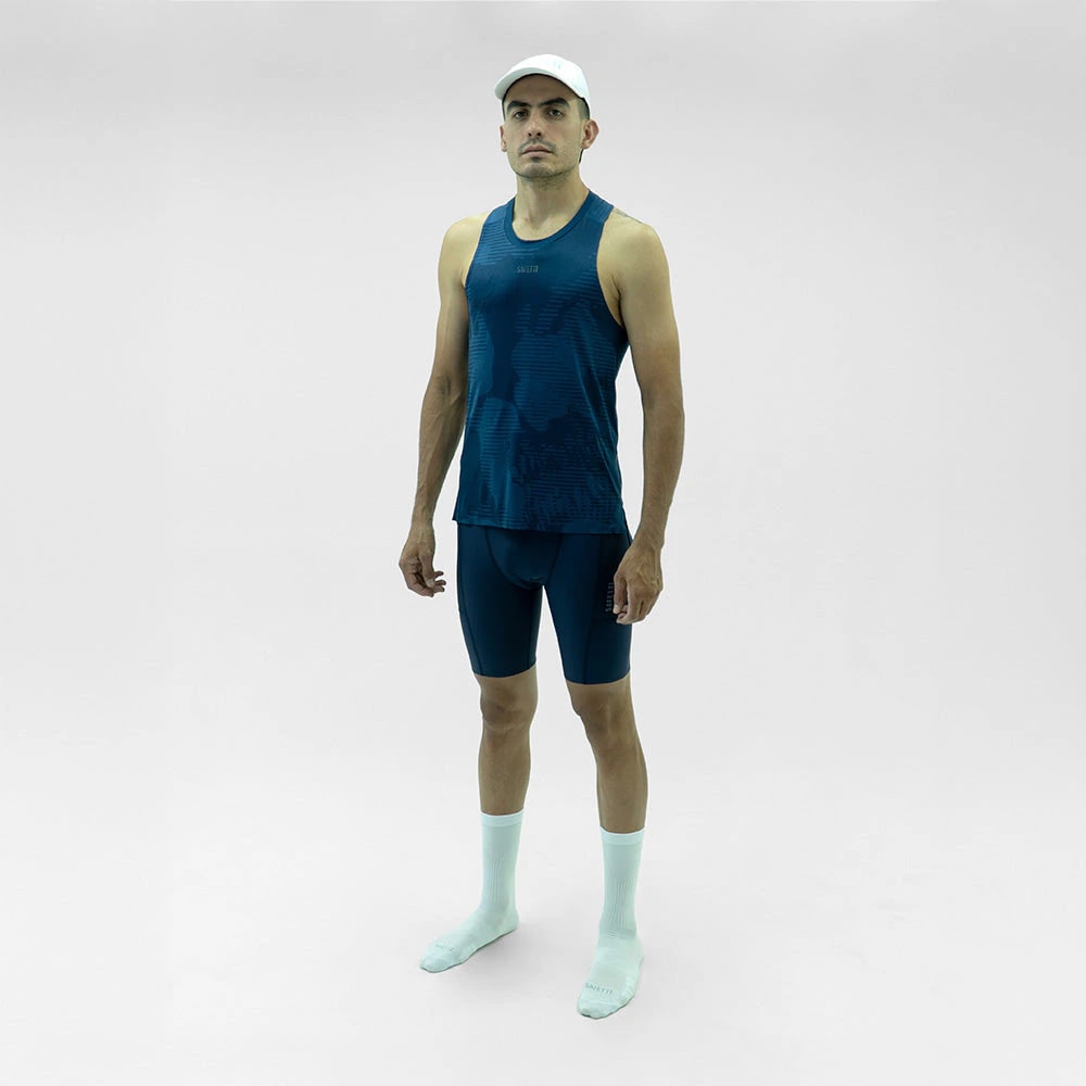 CAMISETA  RUNNING MANGA SISA DARK BLUE AZUL OSCURO PARA HOMBRE - imagen 1
