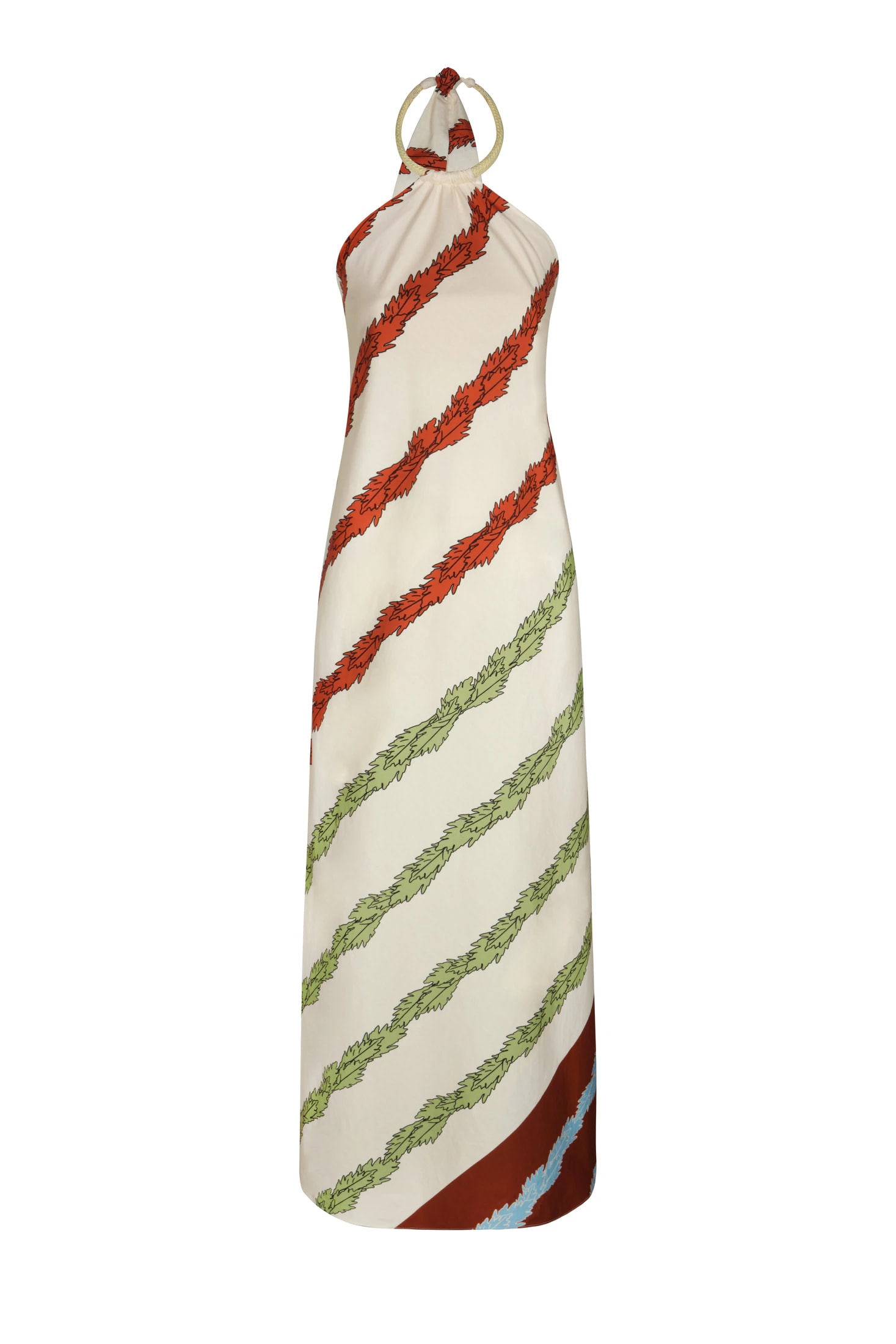 Ipanema Cotton Maxi Dress / Ivory Striped Helechos - imagen 1
