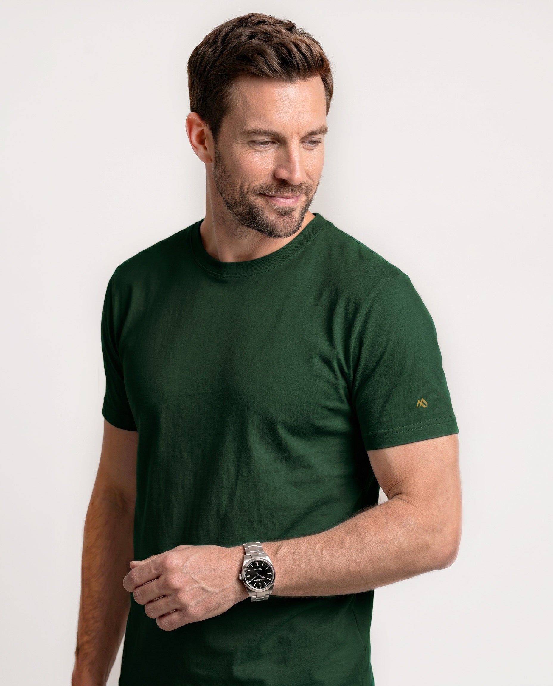 Camiseta Slim Fit Verde Pino - imagen 1