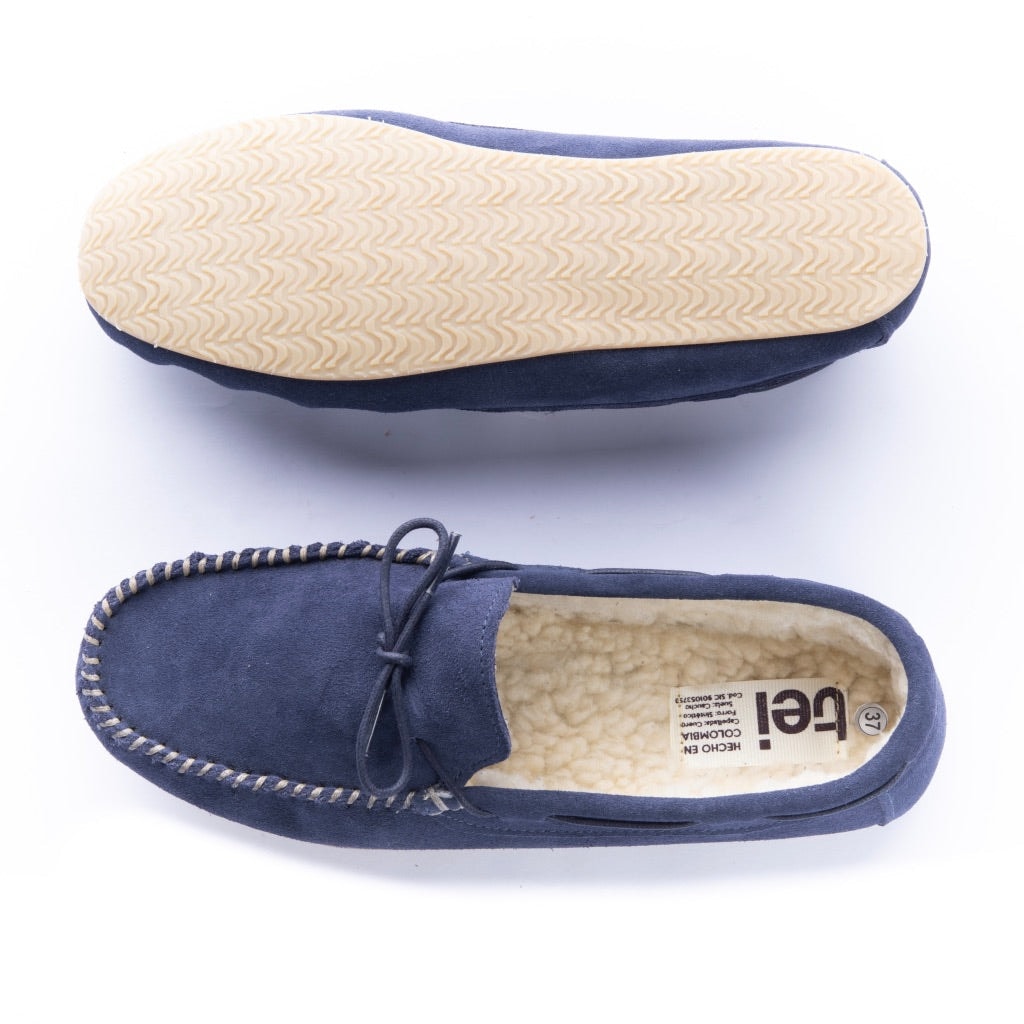 Pantuflas Apaches Mujer Azul Navy - imagen 1
