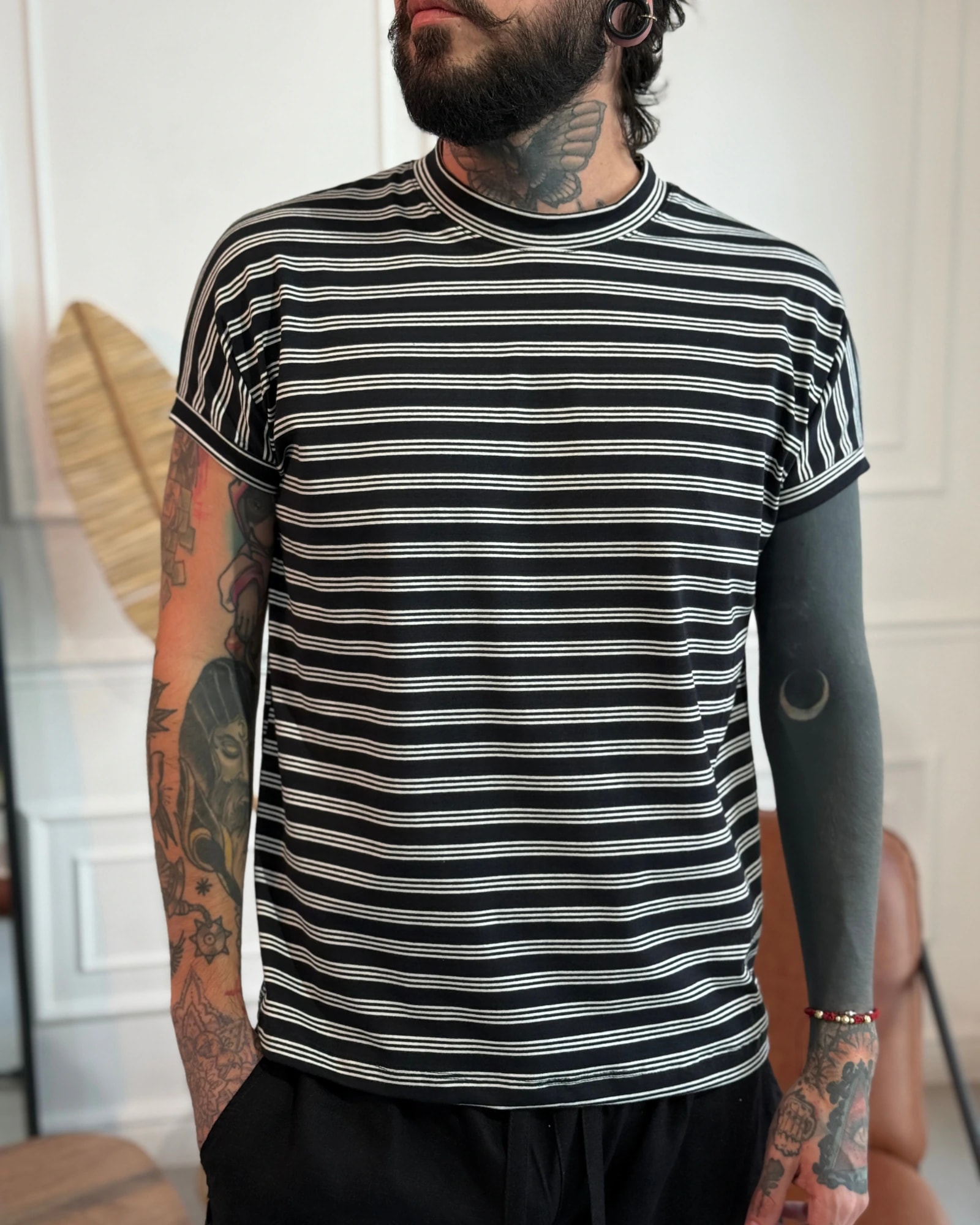 Camiseta 80's black lines - imagen 1