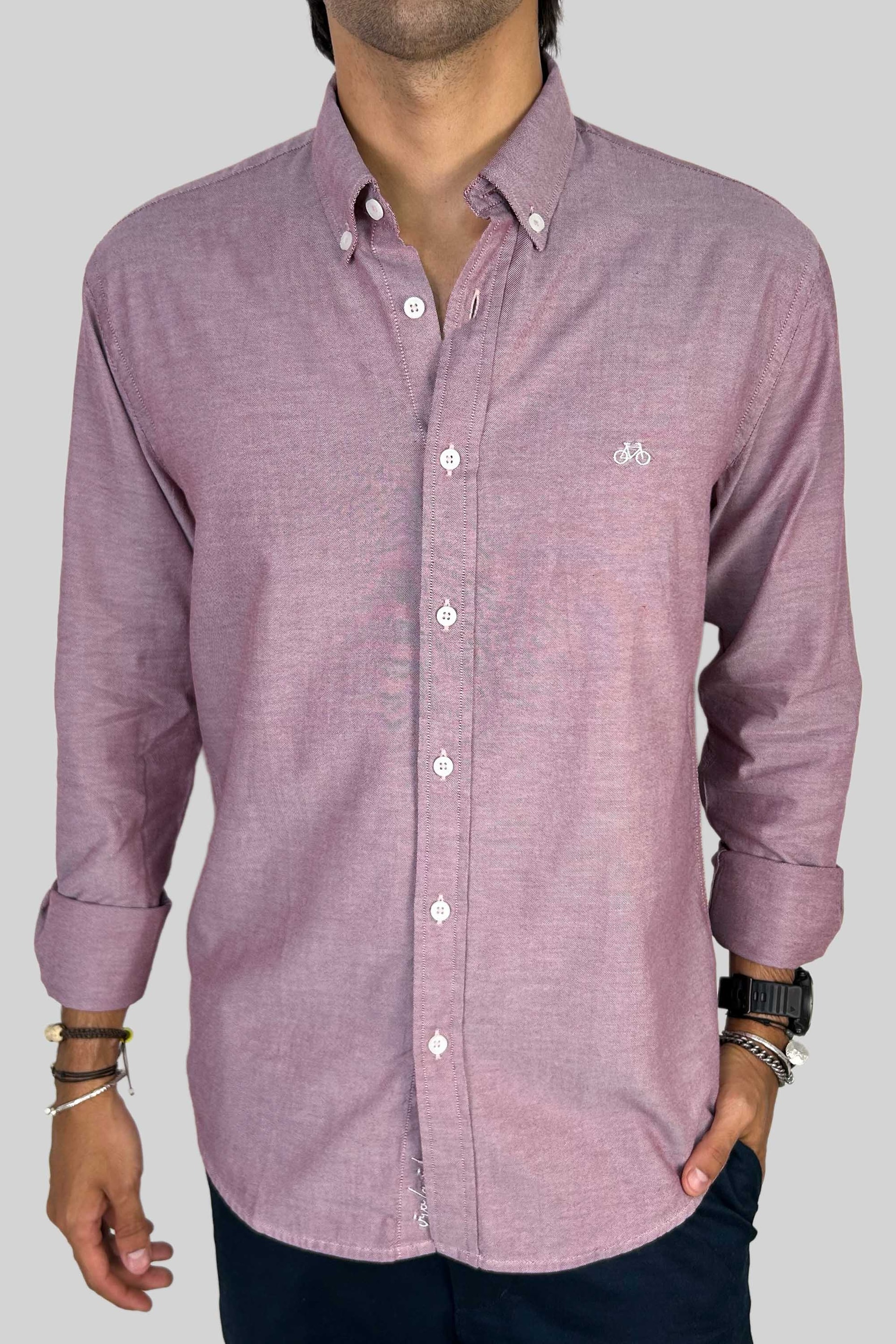 CAMISA OXFORD DOTTED RED - imagen 1