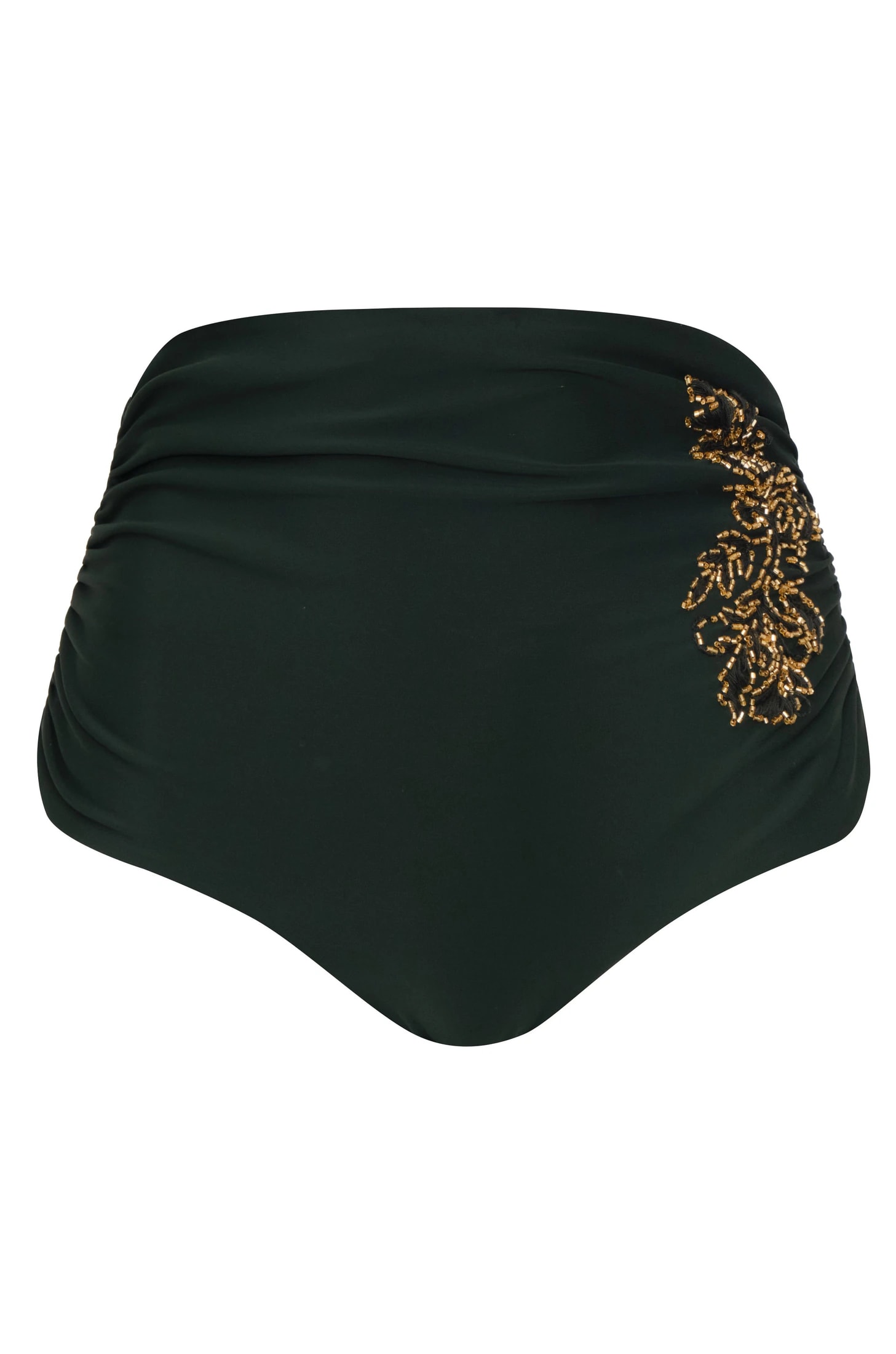 Victoria Embroidered Bottom / Dark Green - Ivory - imagen 1
