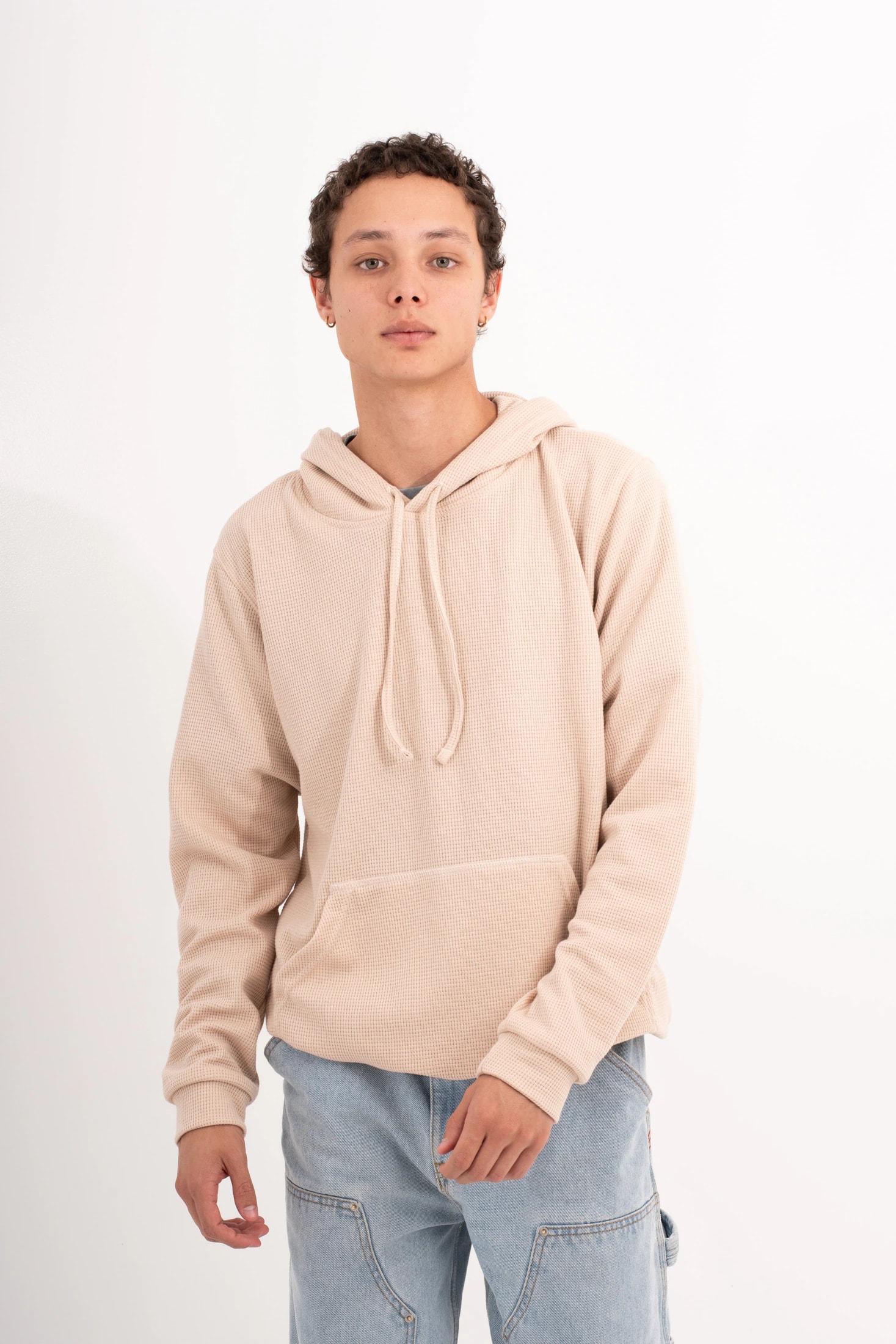 HOODIE BEIGE UNISEX- BÁSICO - imagen 1