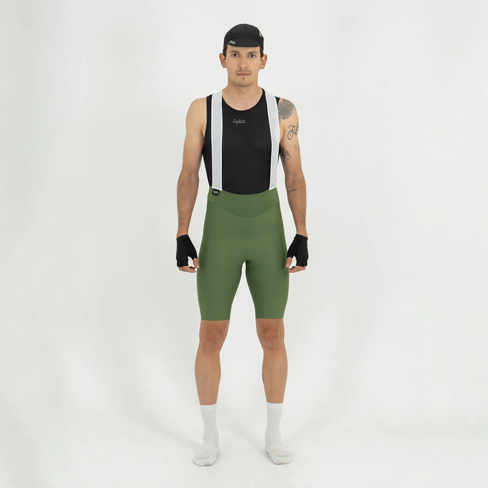 PANTALONETA CICLISMO CON CARGADERAS GIRONA VERDE PARA HOMBRE - imagen 1
