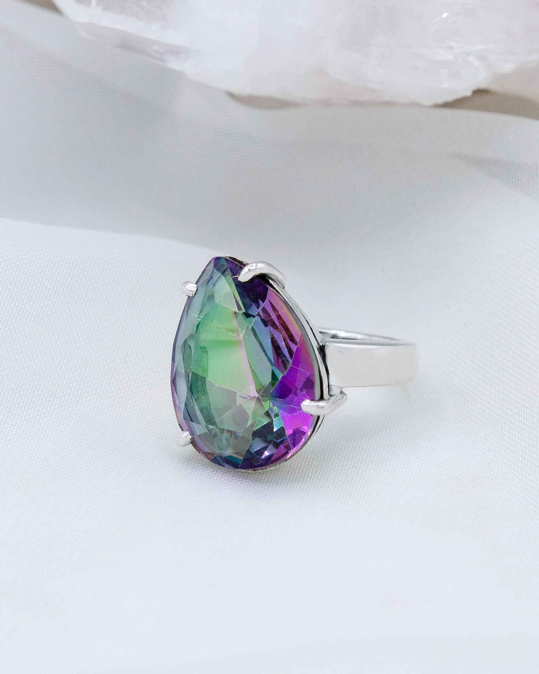 Anillo Topacio Místico Gota Grande - imagen 1