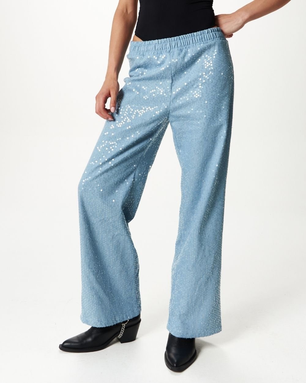 DENIM GLITTER PANTS - imagen 1