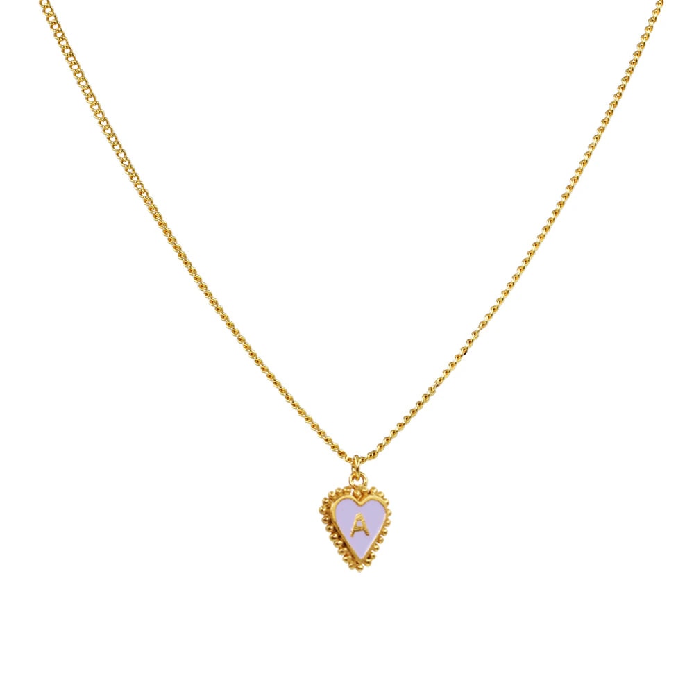 Cadena 1 Letra Heart Morado - imagen 1