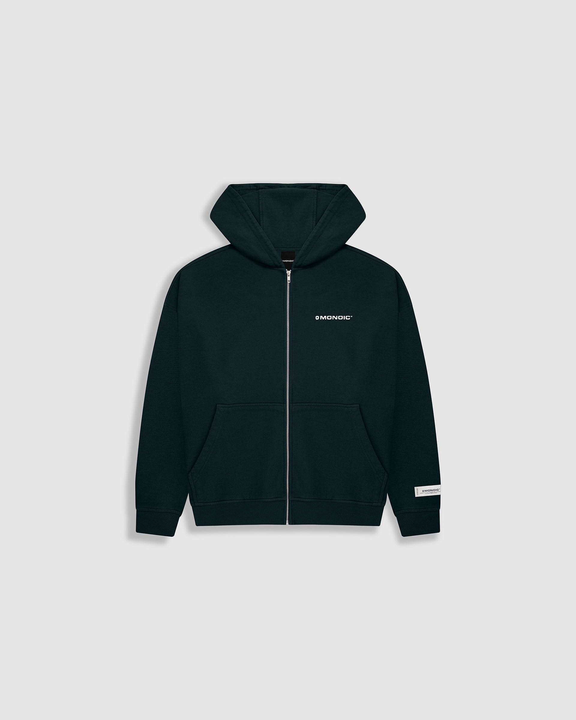 Zip Hoodie Oversized Básico V4 - Forest Green - imagen 1