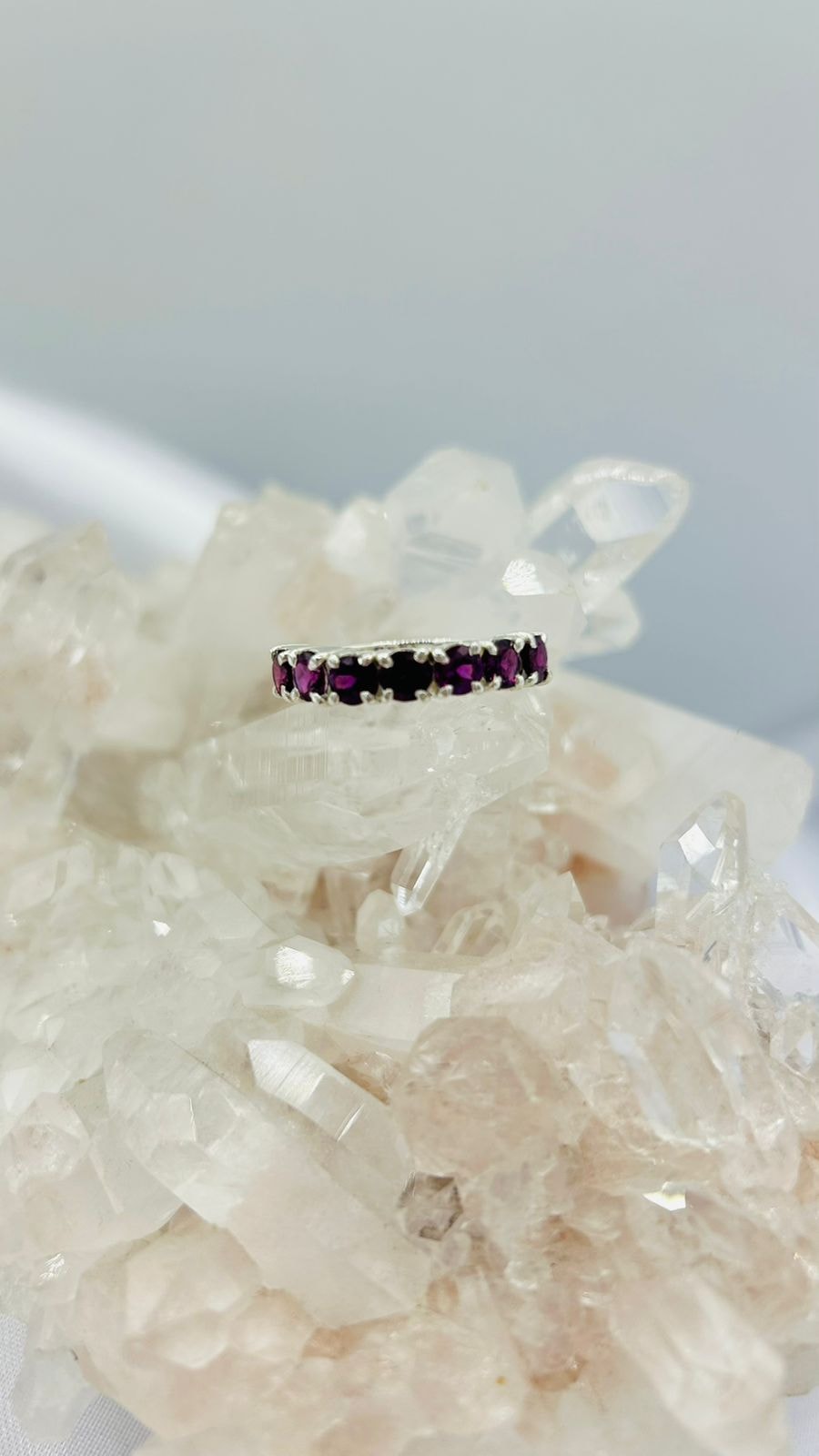 Anillo Multipiedra Granate oscuro - imagen 1