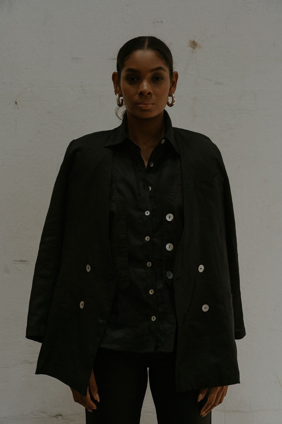 ELVAN BLAZER BLACK - imagen 1