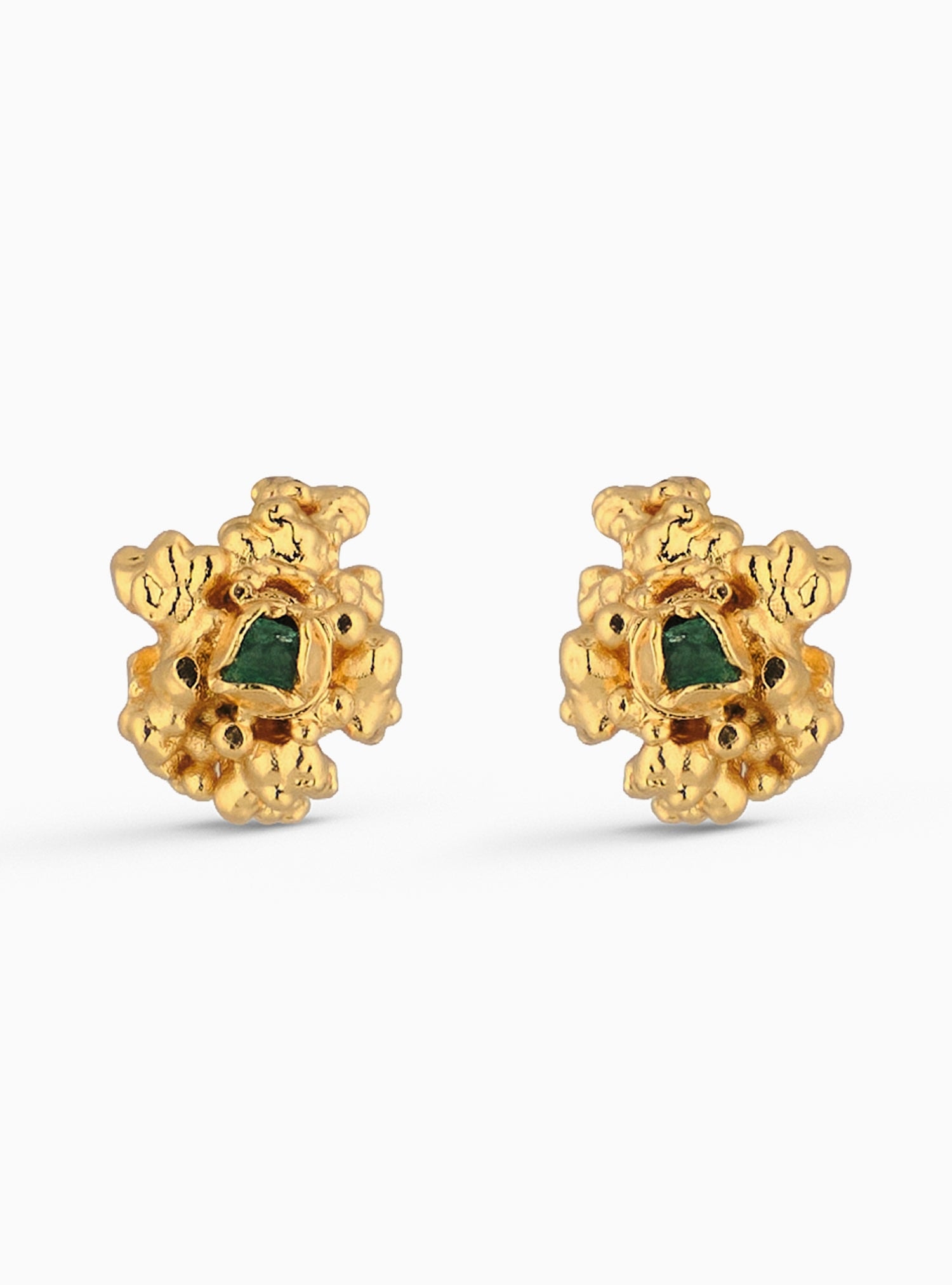 Aura Emerald Chunk Studs Mini - imagen 1