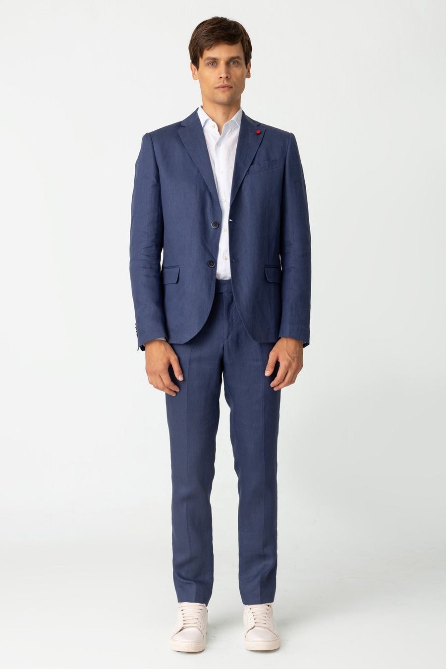 Men's mixed fabric navy vittorio set - imagen 1