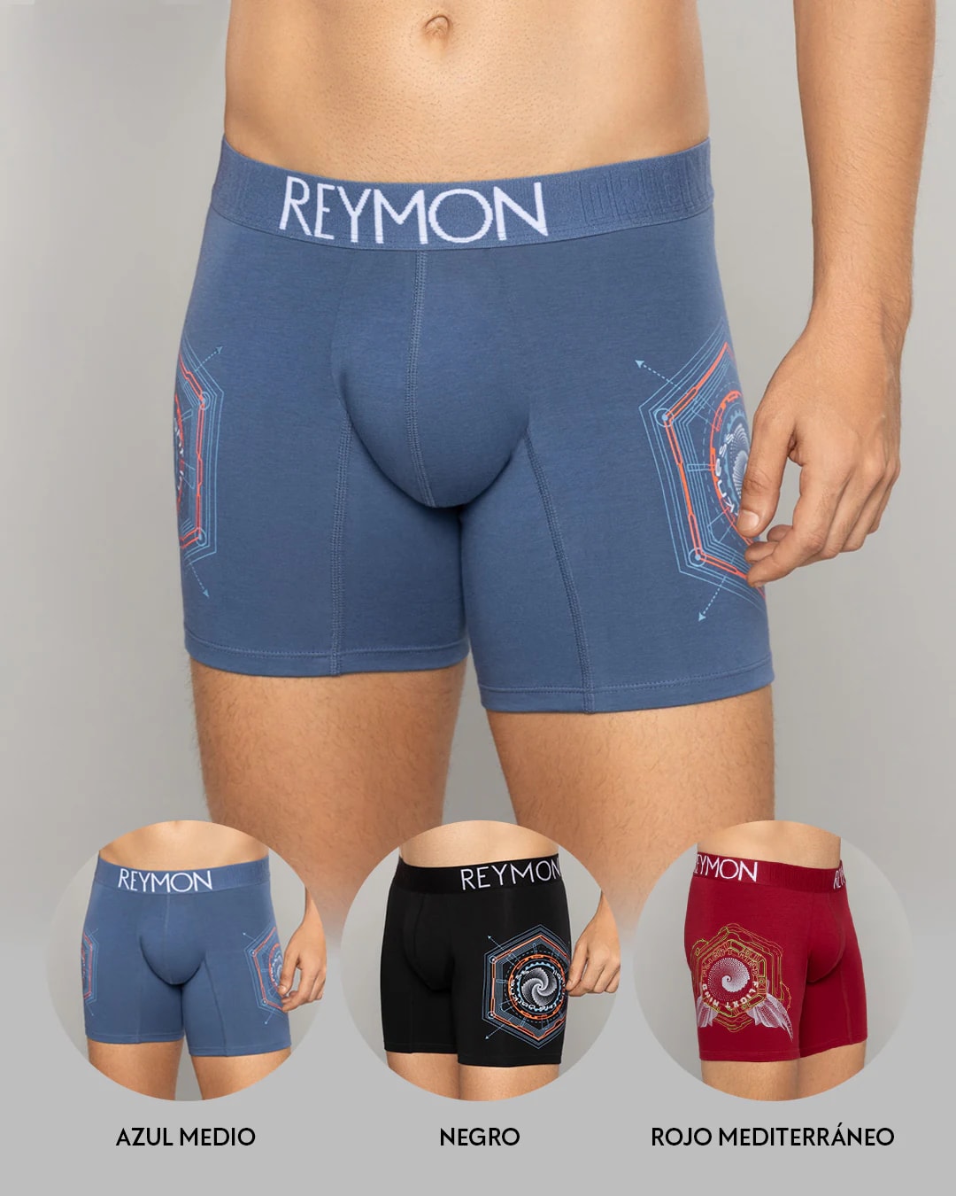 Trio boxer semilargo Algodón ESTAMPADO Ref.3116 - imagen 1
