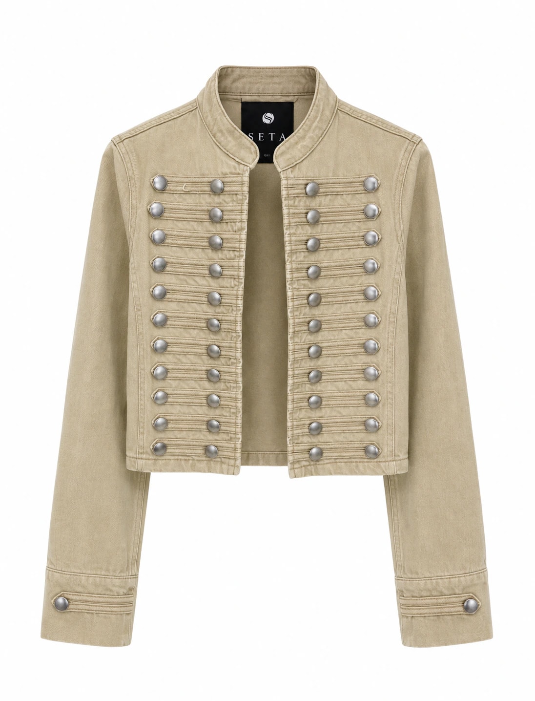 DENIM NAPOLEON JACKET KAKI - imagen 1