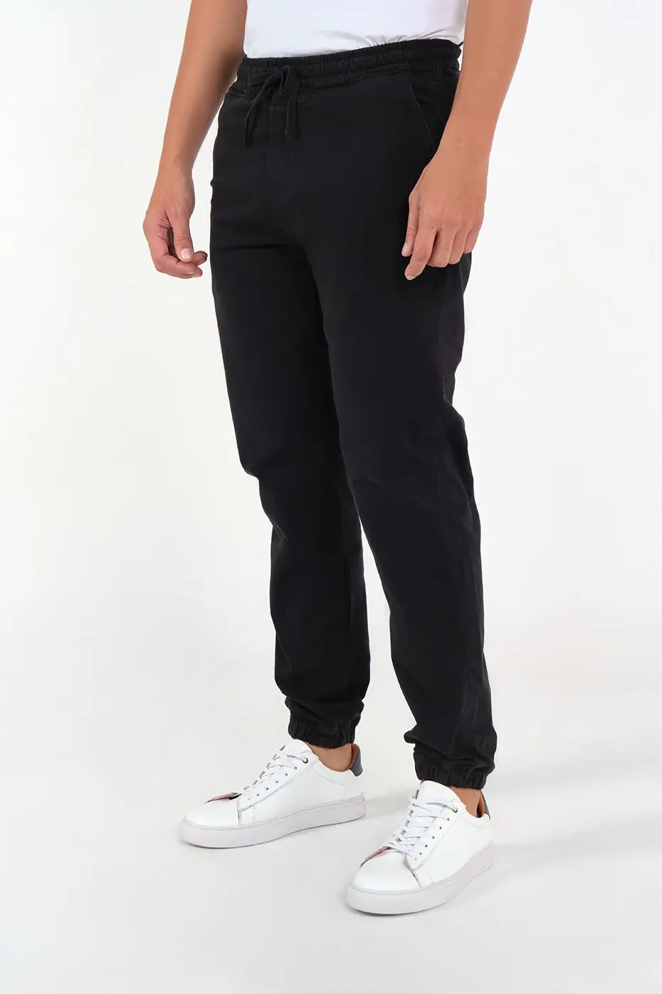 Pantalón Jogger Slim Fit Mezcla Algodón Negro - imagen 1