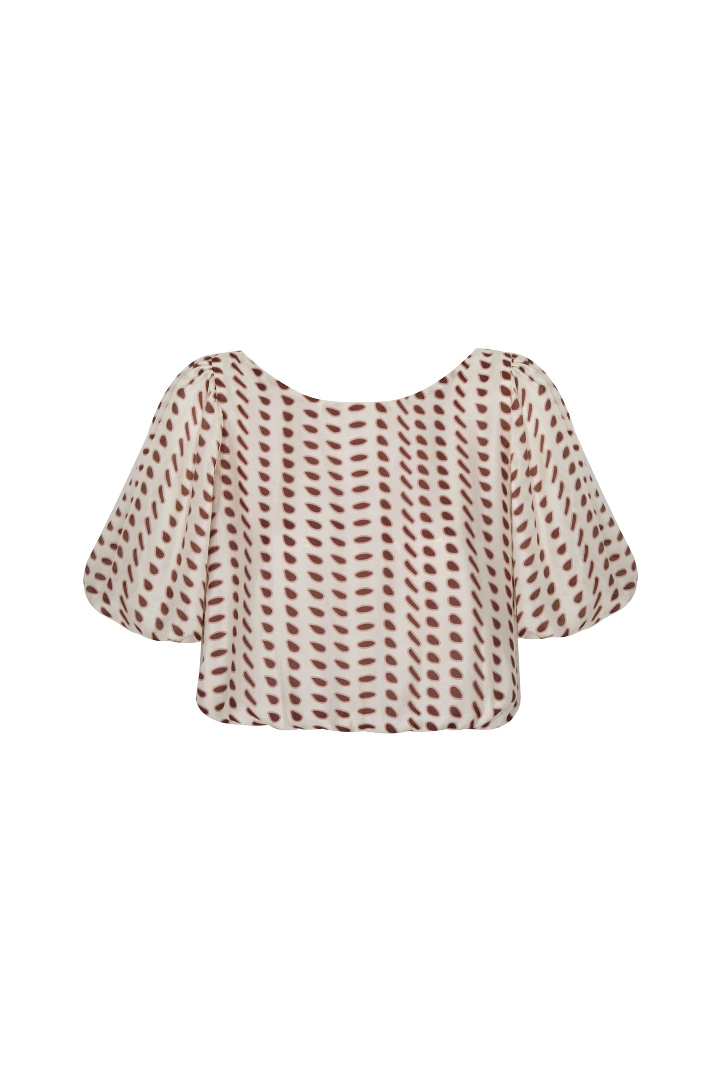Guayacan Silk Blouse / Ivory Wine Seeds - imagen 1