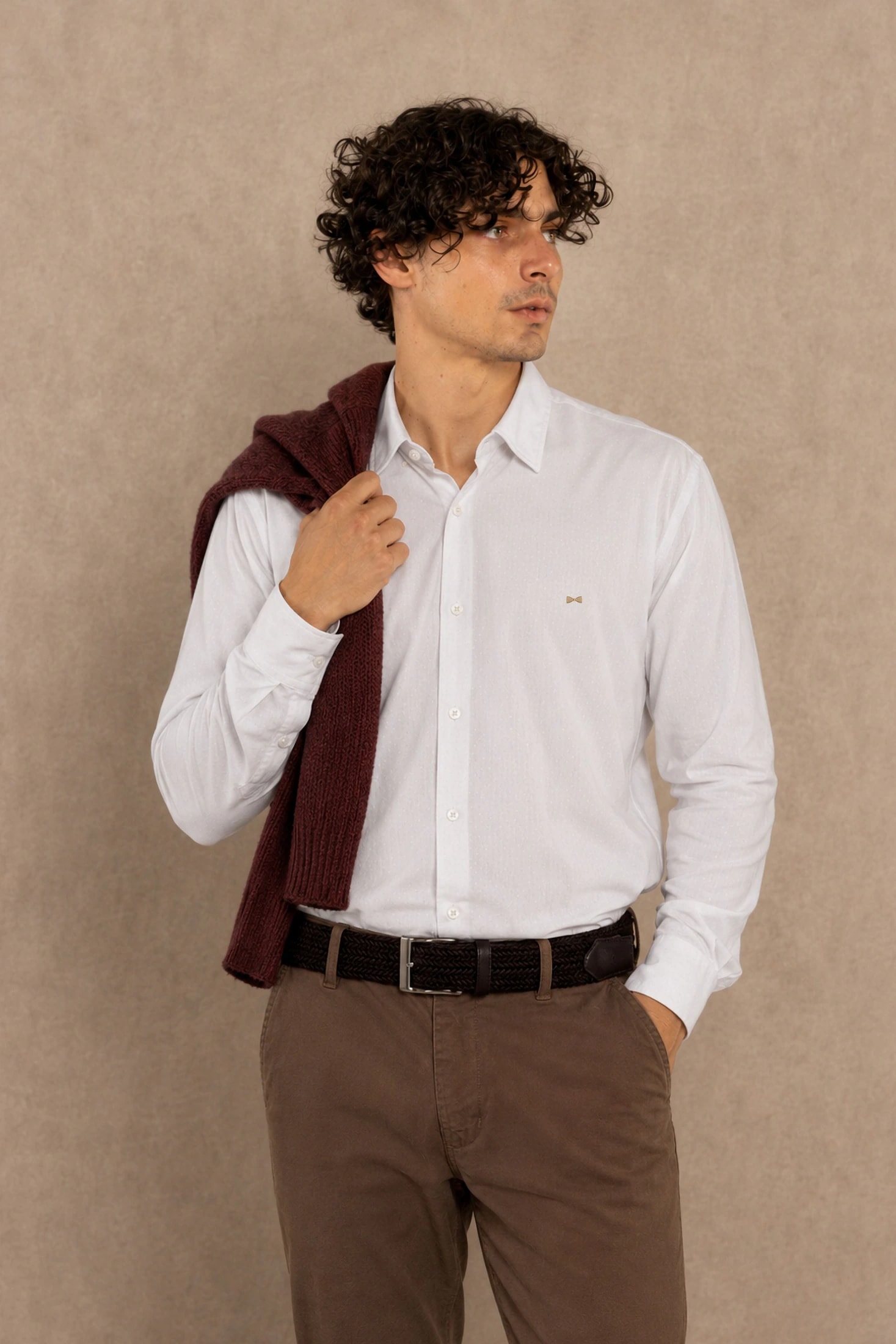 Camisa Performance Oxford Blanca - imagen 1
