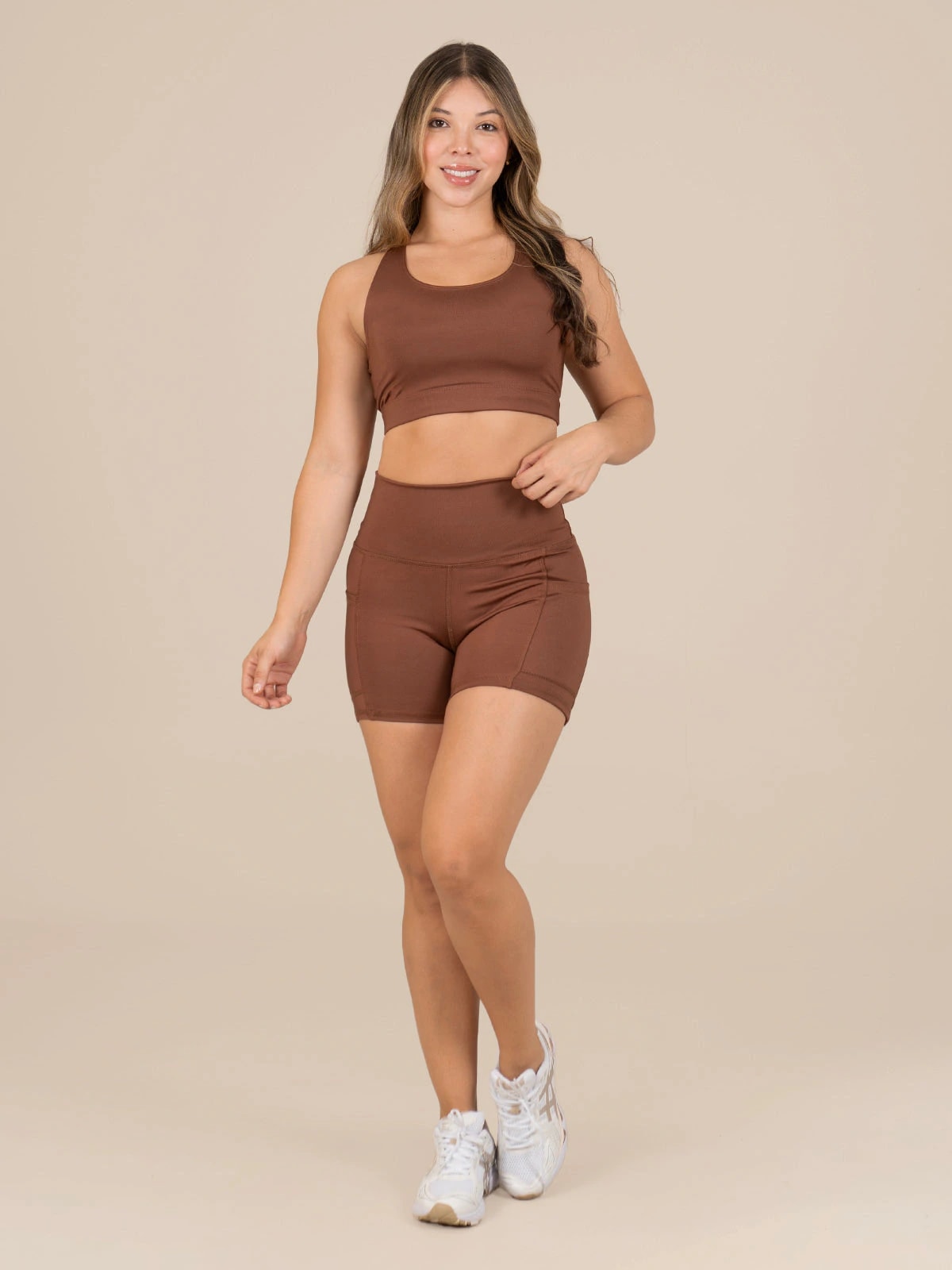 Poket short set cafe - imagen 1