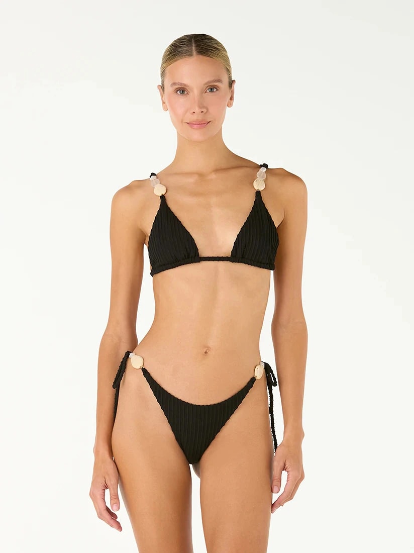 Top de Bikini Kuna Shell Black - imagen 1