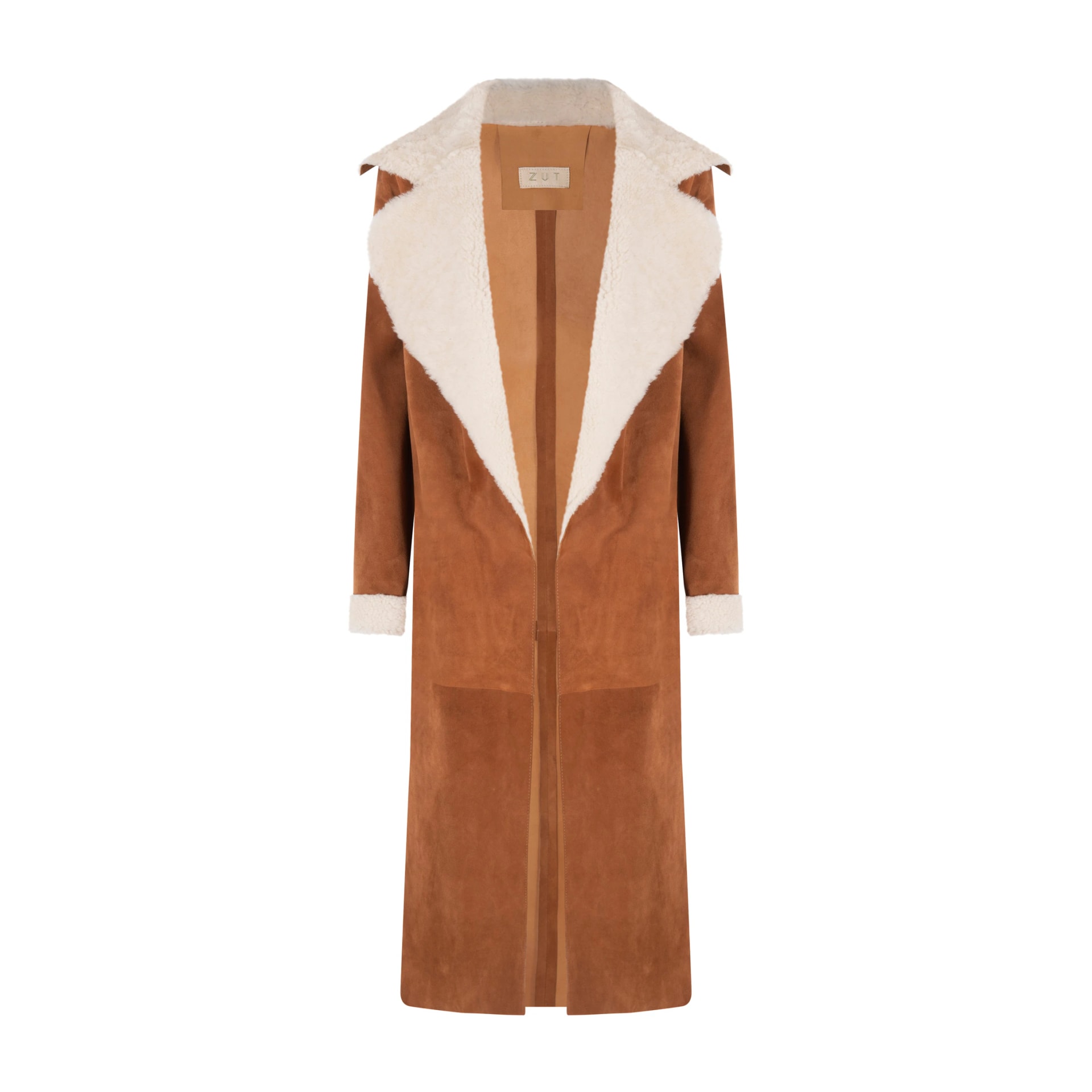 MARIA CLARA MAXI SHEARLING COLLAR COAT - imagen 1