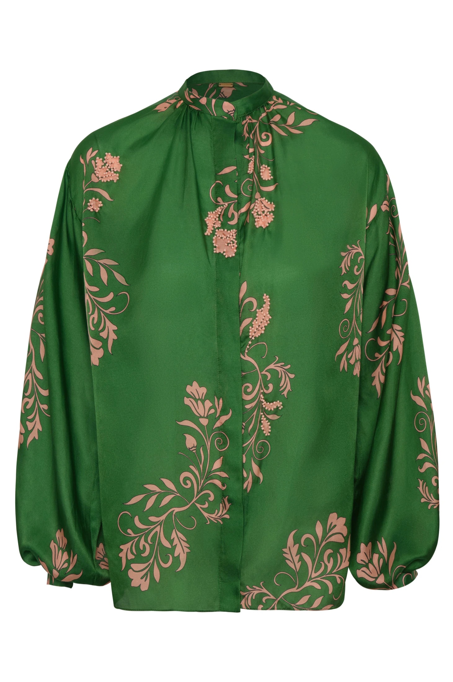 Don Simon Cotton Silk Shirt / Green Buganvilias - imagen 1