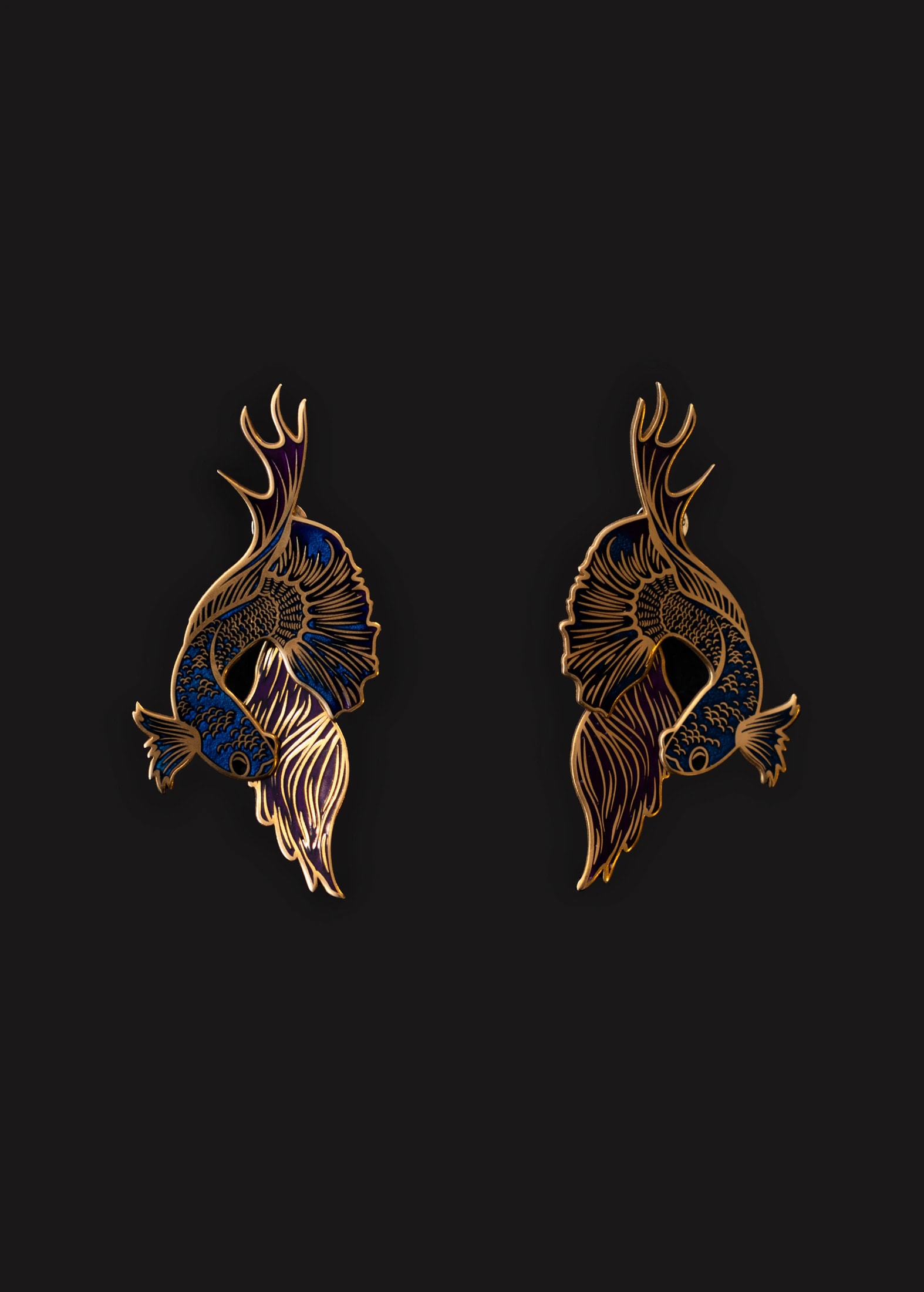 ARETES PECES BETTA - imagen 1