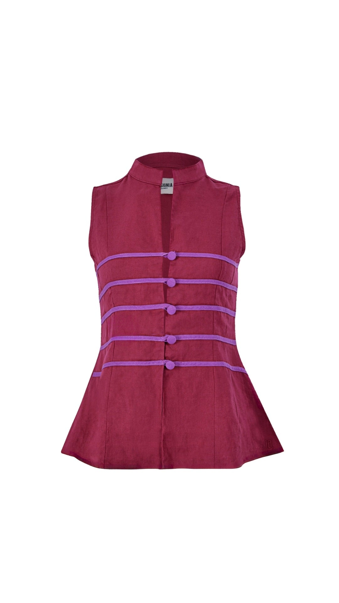 Top Nia de lino | Vino / Morado - imagen 1