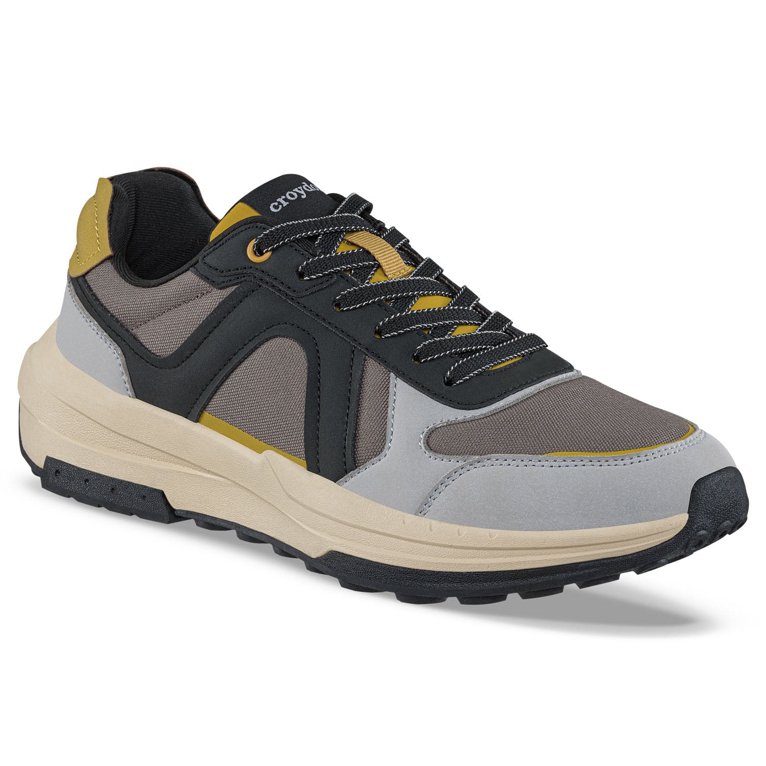 Tenis Urbanos Yabar Beige-Gris Croydon Para Hombre - imagen 1