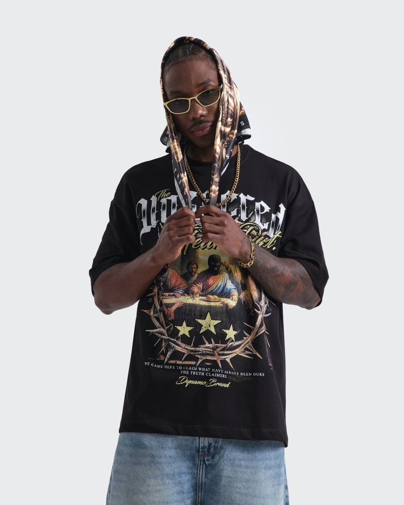 Camiseta Negra Oversize Victory Born - imagen 1
