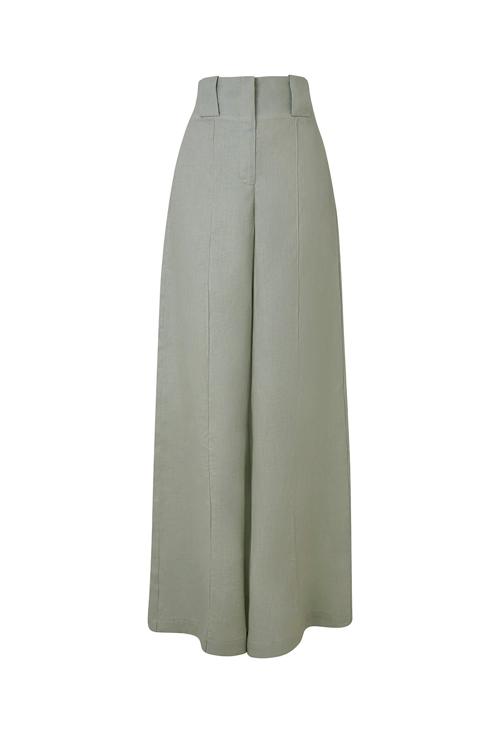 Pantalon New paulette Verde salvia lino - imagen 1
