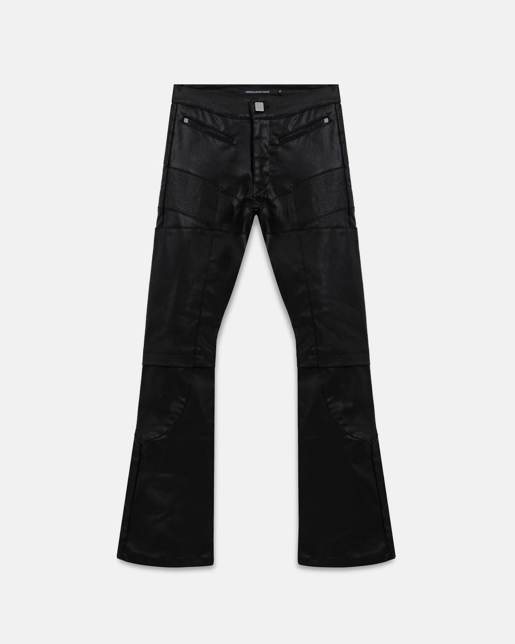 Basics Pleather Flare Pants Black - imagen 1