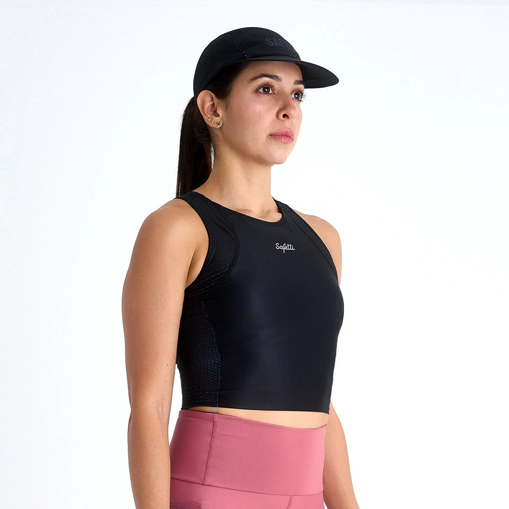 TOP RUNNING/PADEL POCKET BLACK PARA MUJER - imagen 1
