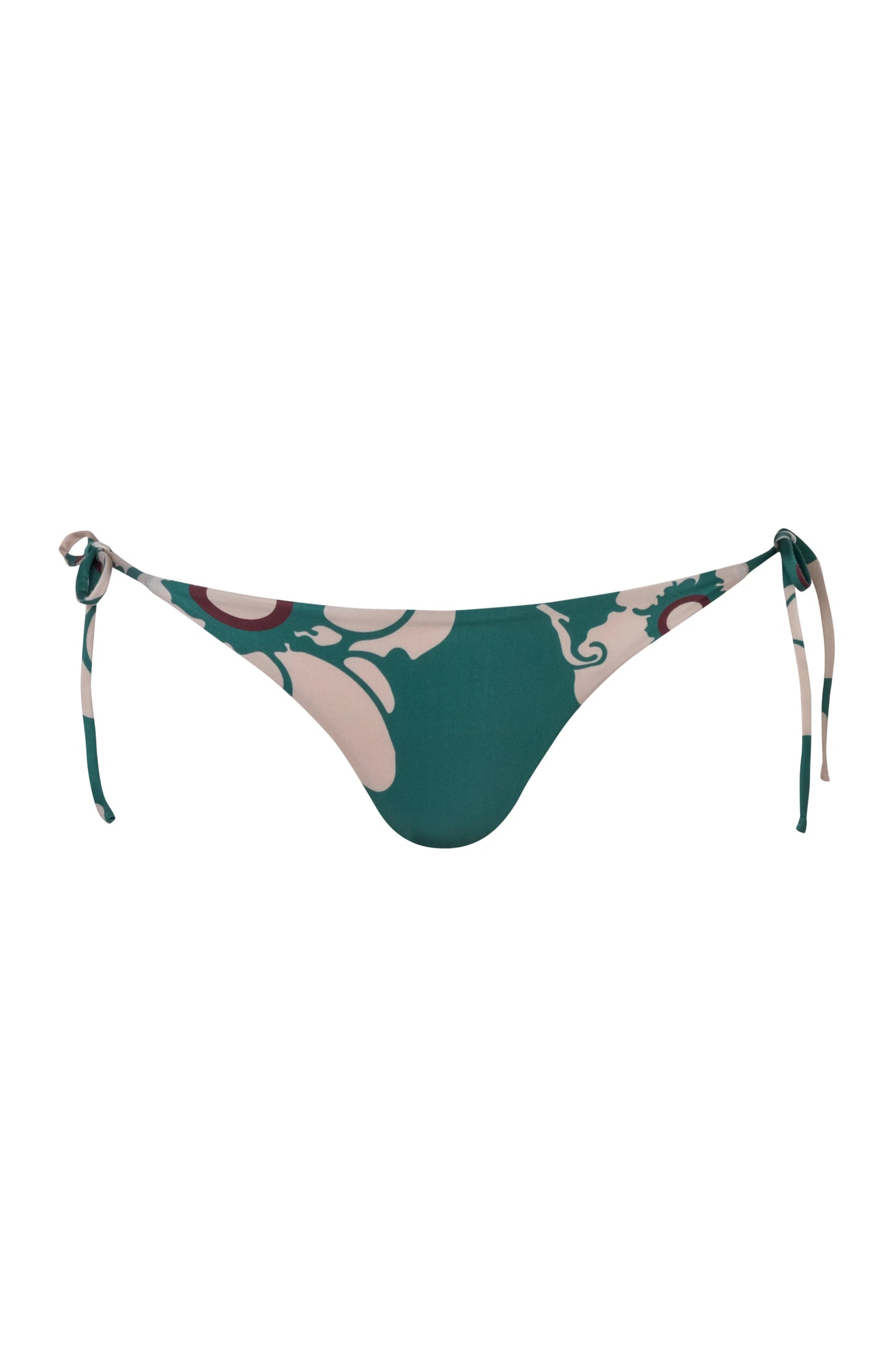 Brazil Bottom / Emerald Green Maxi Flowers - Ivory - imagen 1