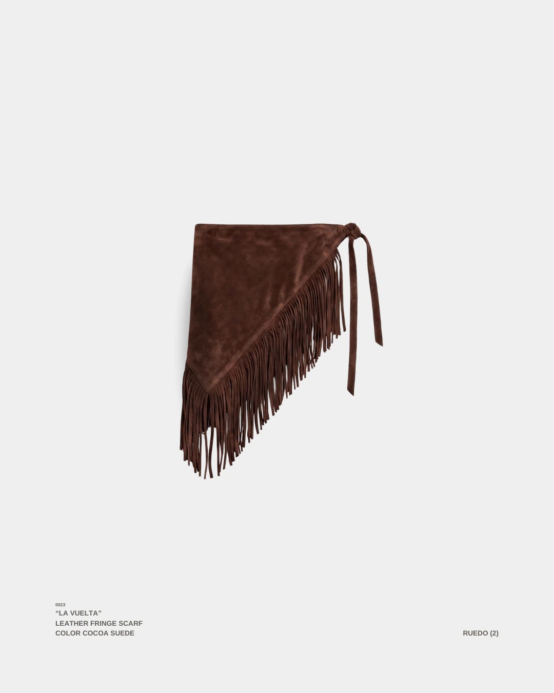"LA VUELTA" FRINGE SCARF COCOA - imagen 1