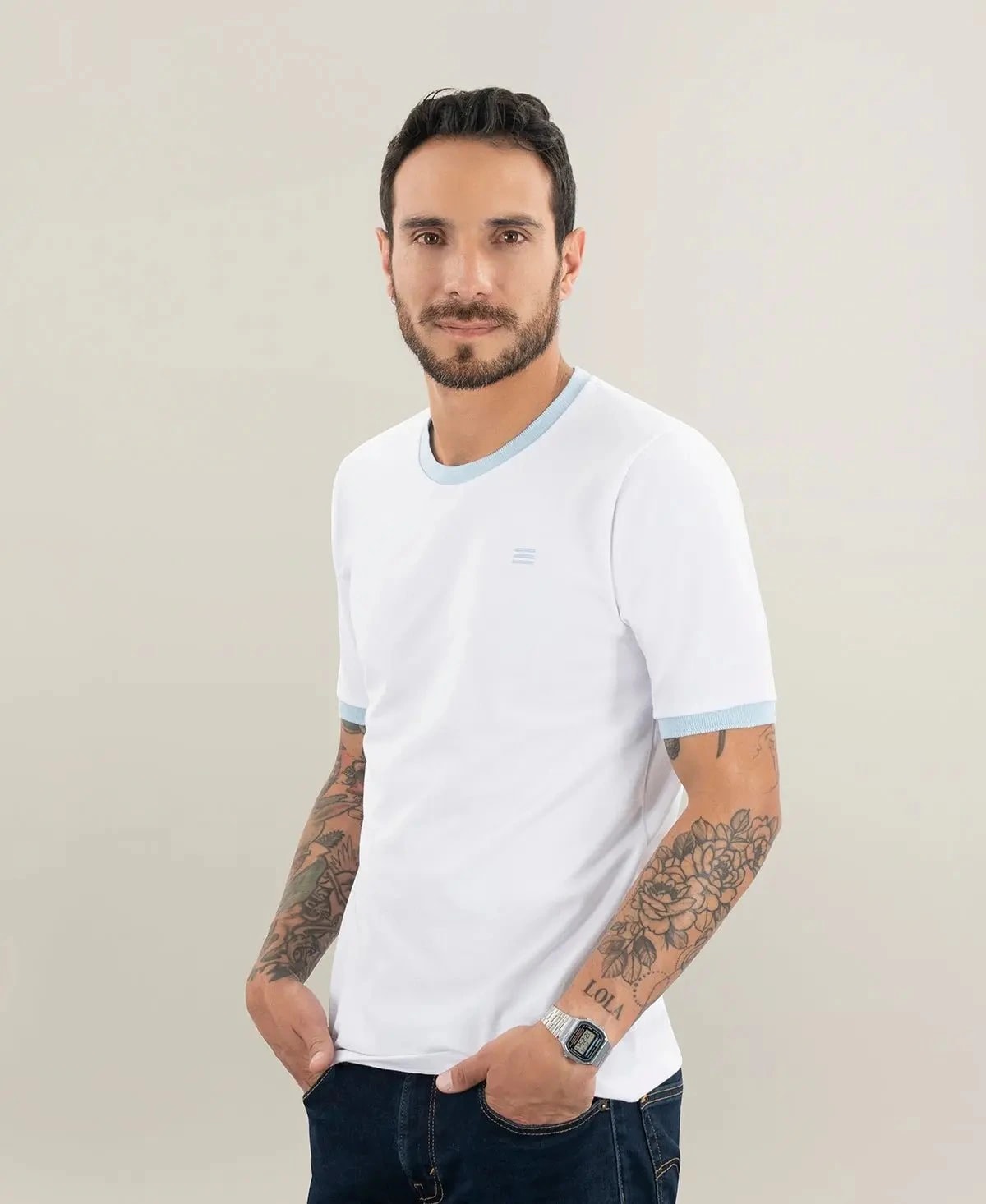 Camiseta - Bianca Collo Marino - imagen 1
