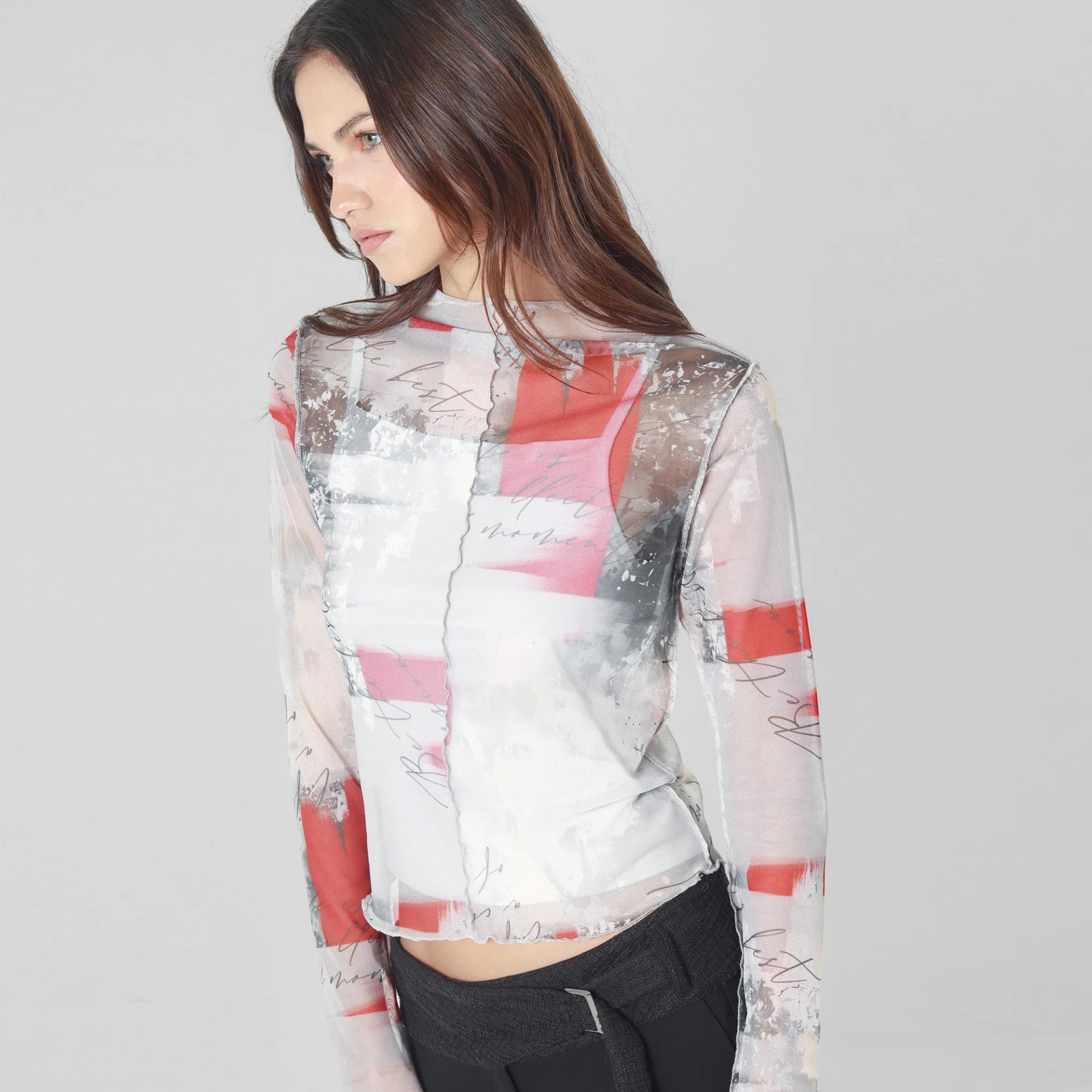 Camiseta Cuello Alto Manga Larga - imagen 1