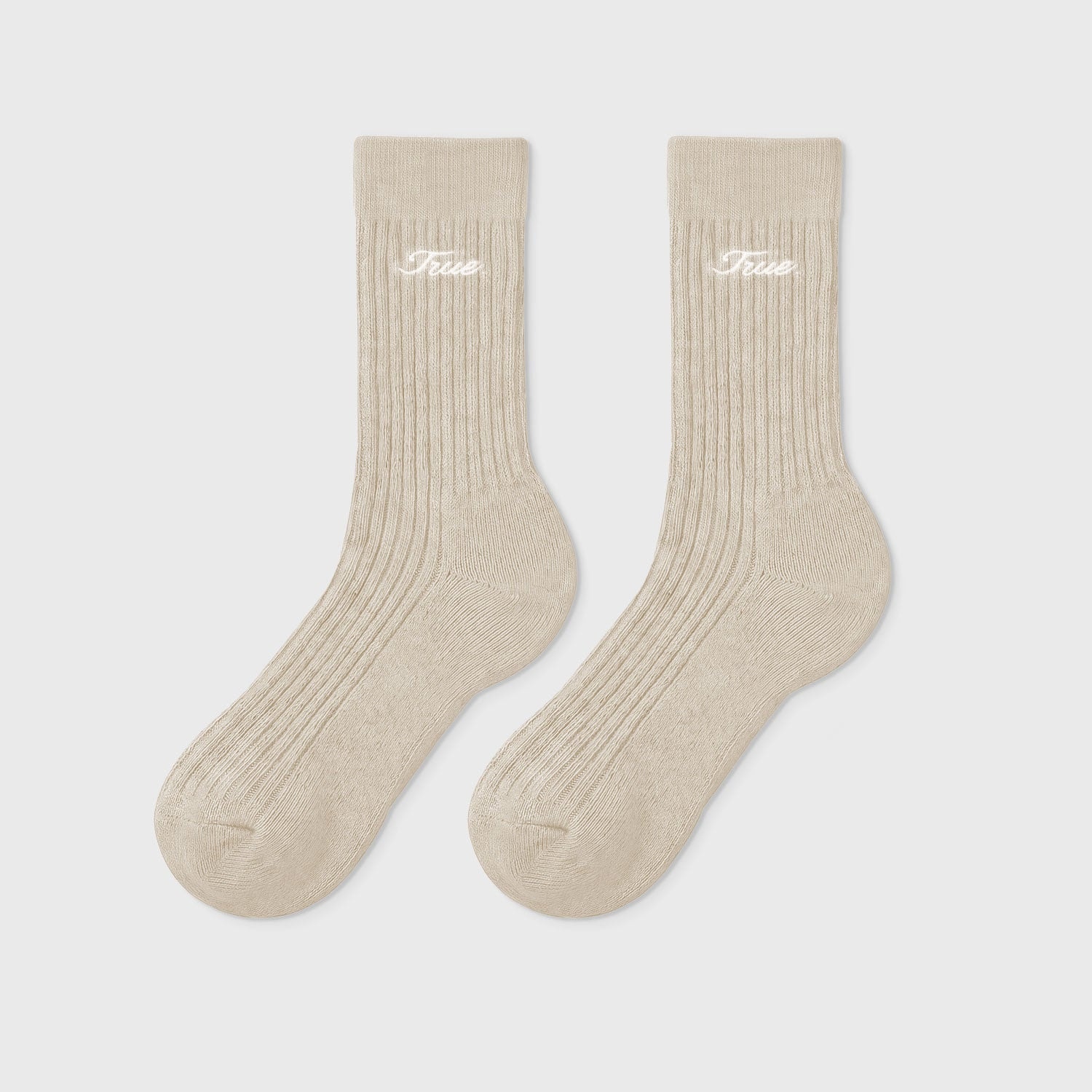 True Ribbed Socks - Cream - imagen 1