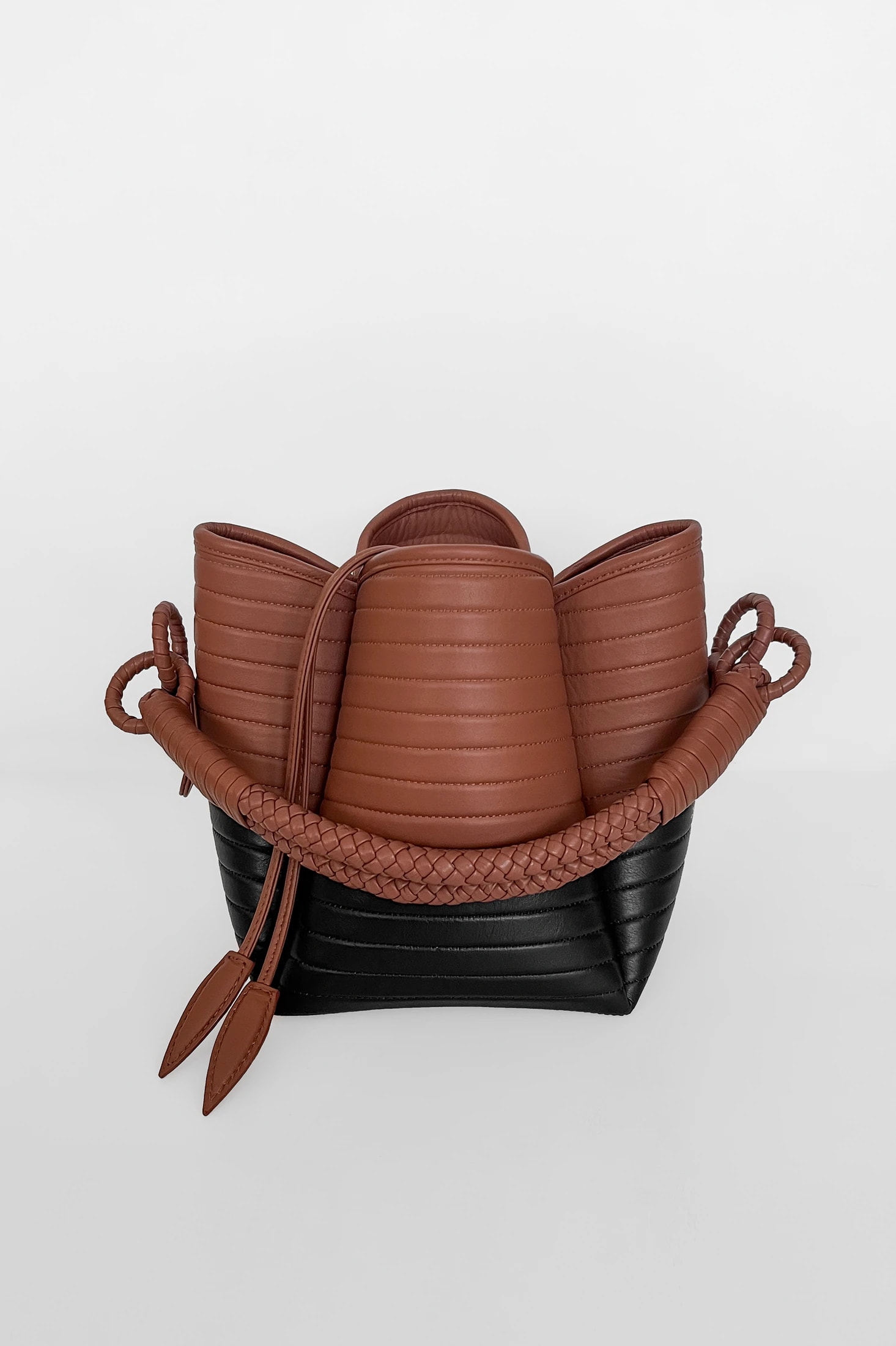 Tulip Oxford Bag, Black & Brandy - imagen 1