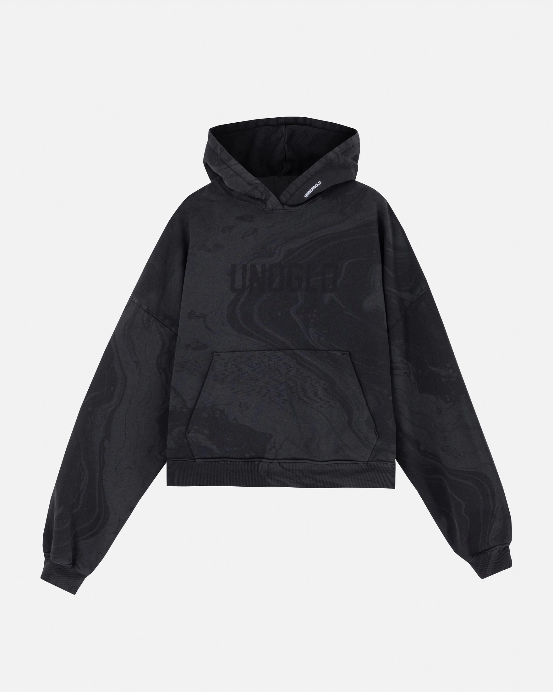 Basics UNDGLD Boxy Hoodie Oiled Black - imagen 1