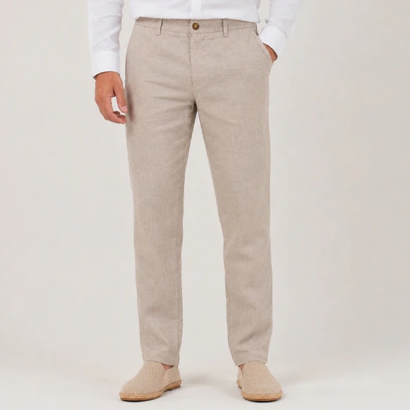 PANTALON 100% LINO HOMBRE - imagen 1
