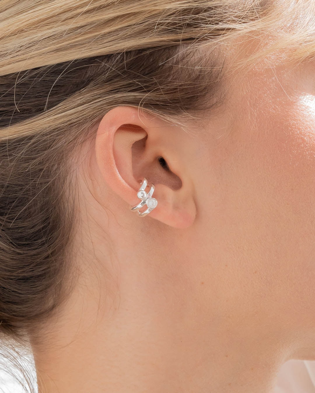 Earcuff Perla Plata - imagen 1