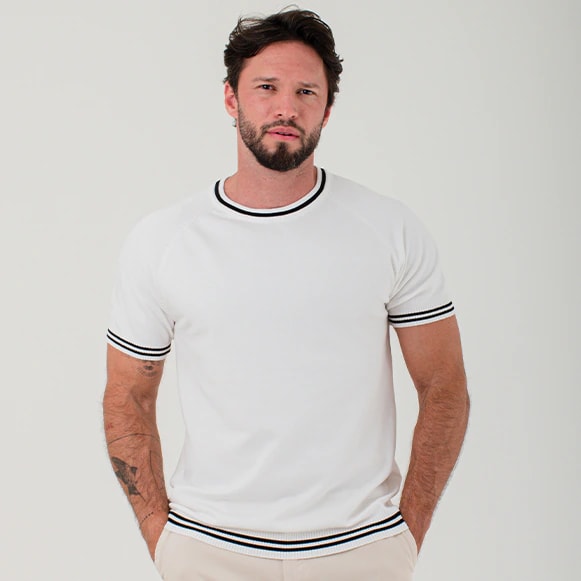 T-SHIRT MODA TEJIDO HOMBRE - imagen 1
