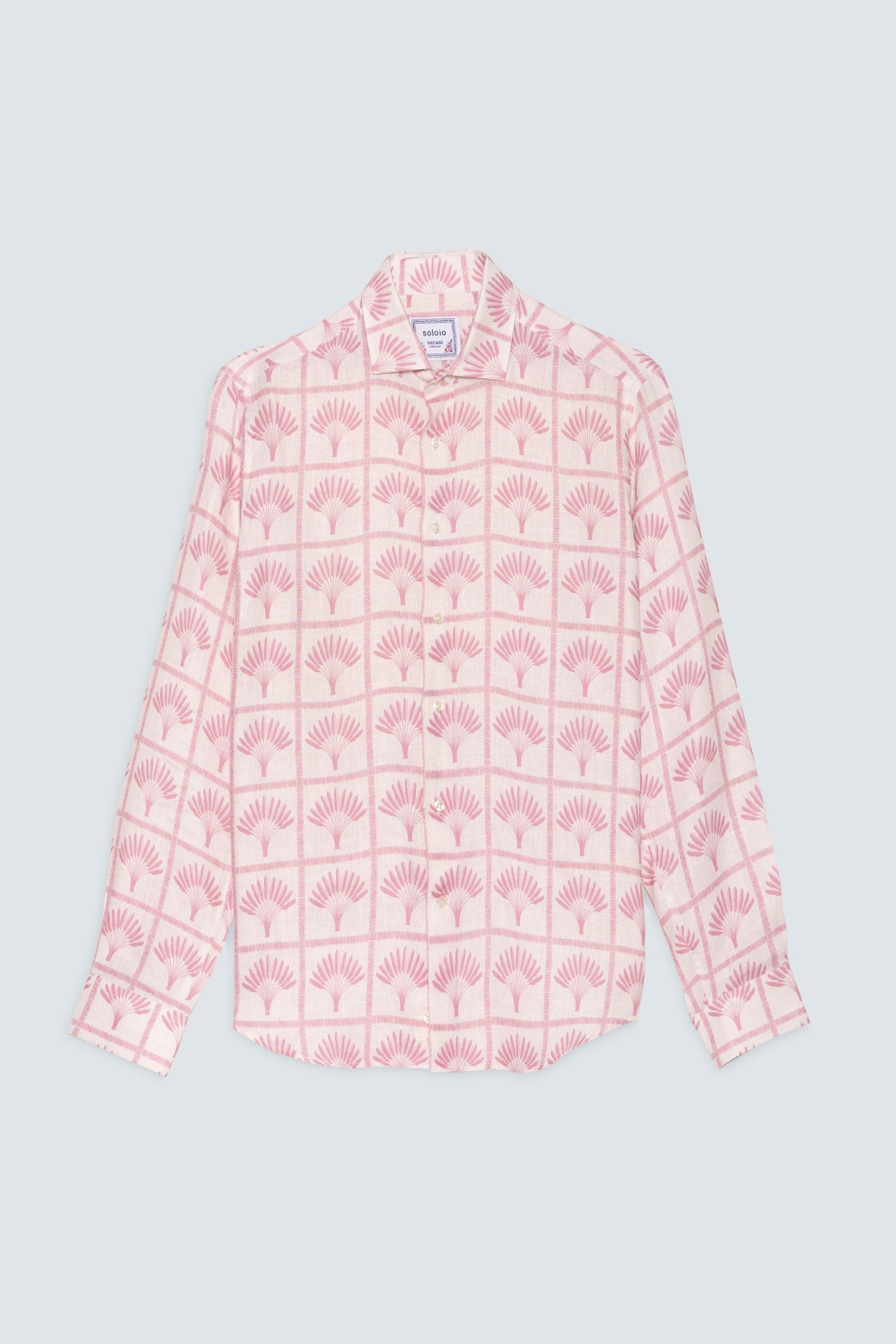 Men's linen shirt pink palmar - imagen 1