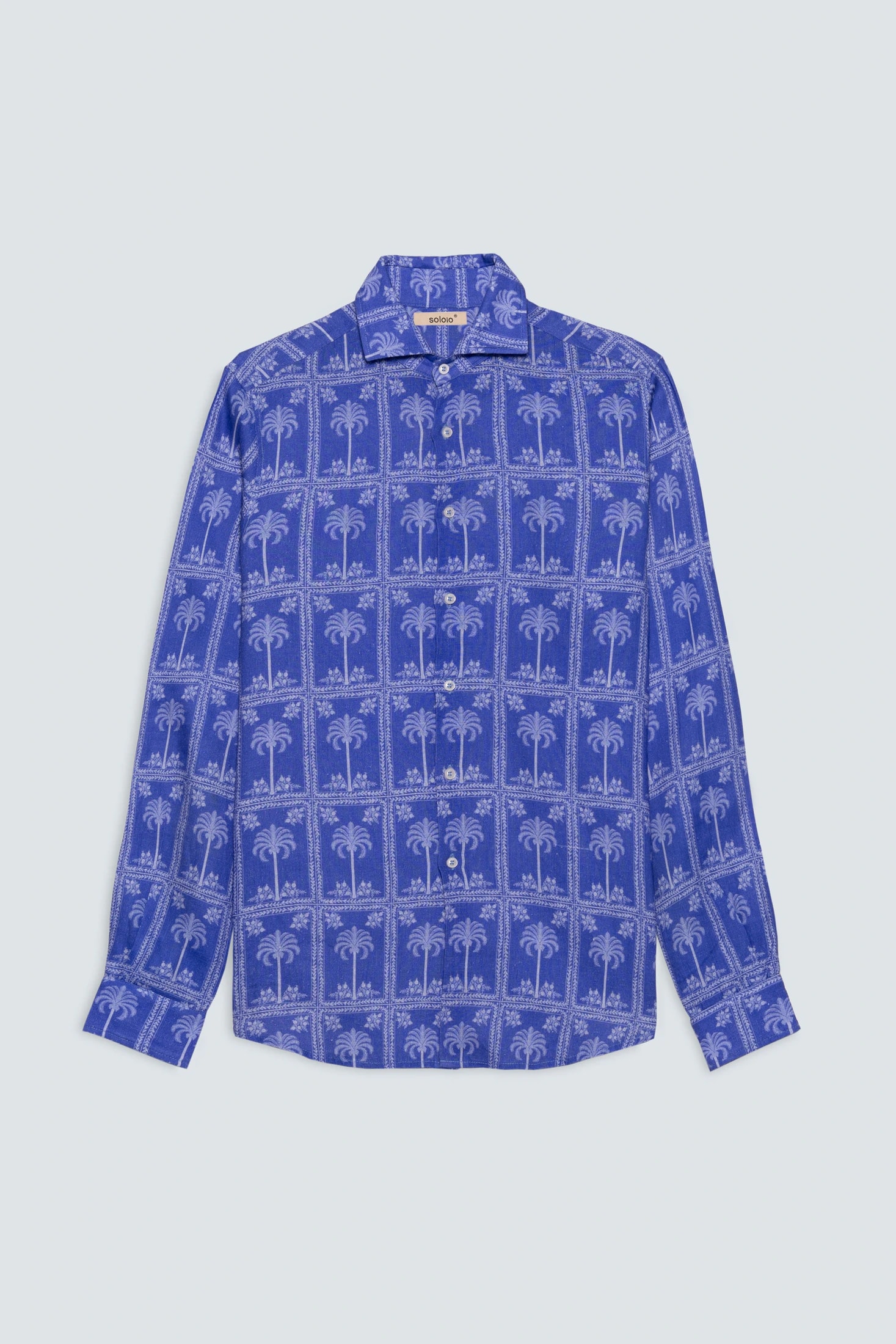 Men's linen shirt navy nurata - imagen 1